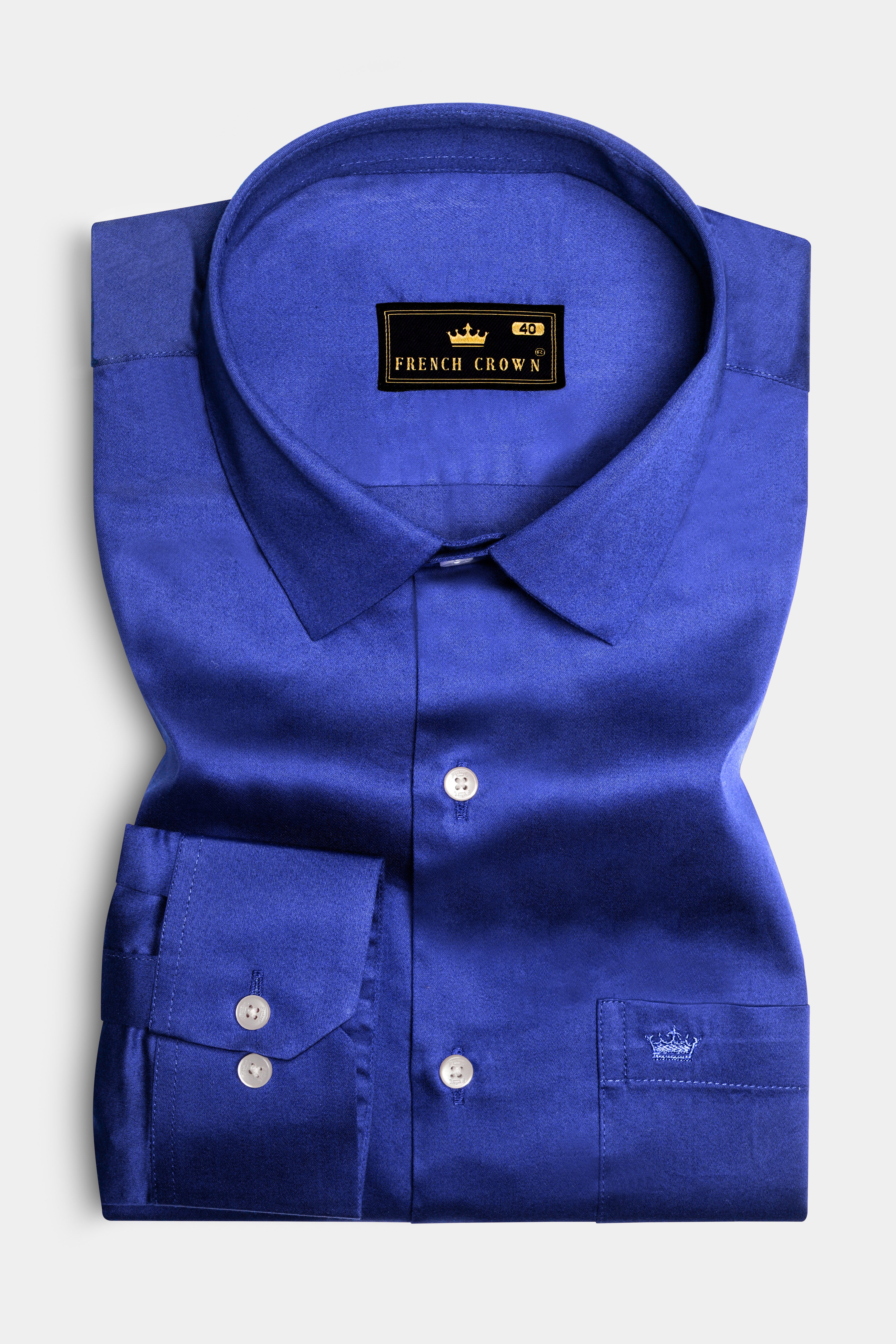 indigo blue-Catalina Solid Subtle Sheen Super Soft Premium Cotton Dress Shirt 13602-38, 13602-H-38, 13602-39, 13602-H-39, 13602-40, 13602-H-40, 13602-42, 13602-H-42, 13602-44, 13602-H-44, 13602-46, 13602-H-46, 13602-48, 13602-H-48, 13602-50, 13602-H-50, 13602-52, 13602-H-52