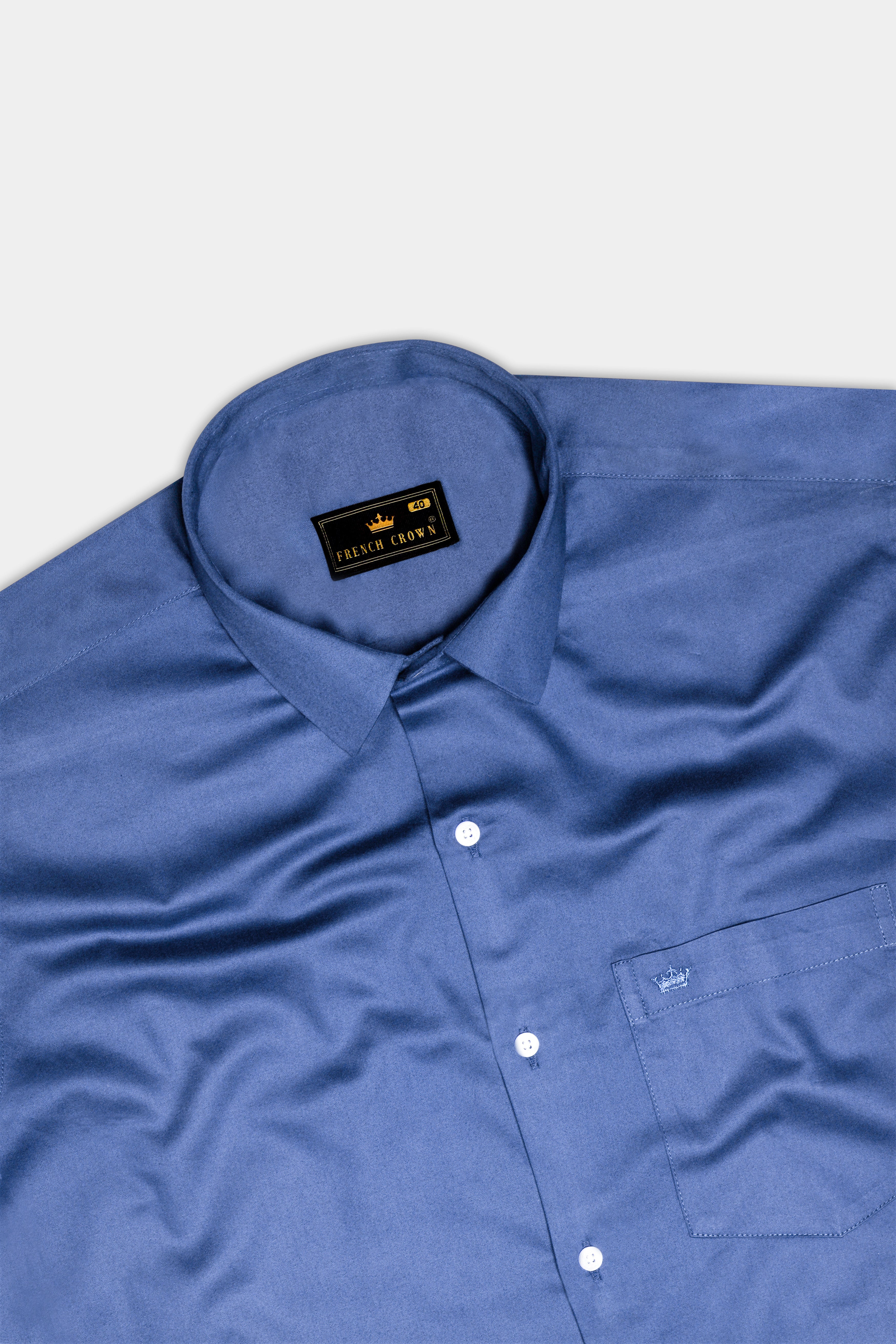 Tidepool-Glaucous Blue Subtle Sheen Super Soft Premium Cotton Dress Shirt 13605-38, 13605-H-38, 13605-39, 13605-H-39, 13605-40, 13605-H-40, 13605-42, 13605-H-42, 13605-44, 13605-H-44, 13605-46, 13605-H-46, 13605-48, 13605-H-48, 13605-50, 13605-H-50, 13605-52, 13605-H-52