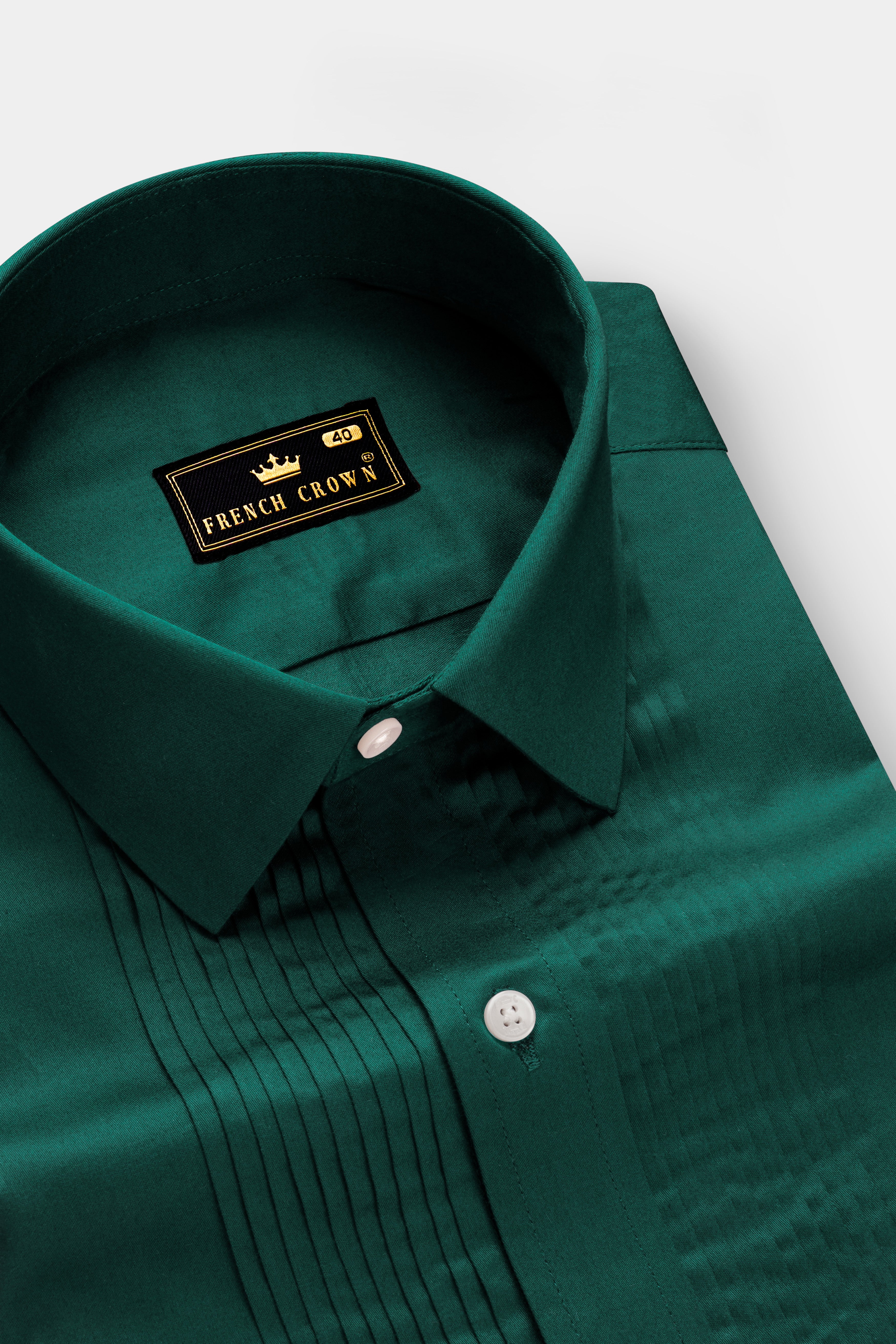 Mystic Grove-Everglade Green Solid Subtle Sheen Super Soft Premium Cotton Tuxedo Shirt 13630-TXD-38, 13630-TXD-H-38, 13630-TXD-39, 13630-TXD-H-39, 13630-TXD-40, 13630-TXD-H-40, 13630-TXD-42, 13630-TXD-H-42, 13630-TXD-44, 13630-TXD-H-44, 13630-TXD-46, 13630-TXD-H-46, 13630-TXD-48, 13630-TXD-H-48, 13630-TXD-50, 13630-TXD-H-50, 13630-TXD-52, 13630-TXD-H-52