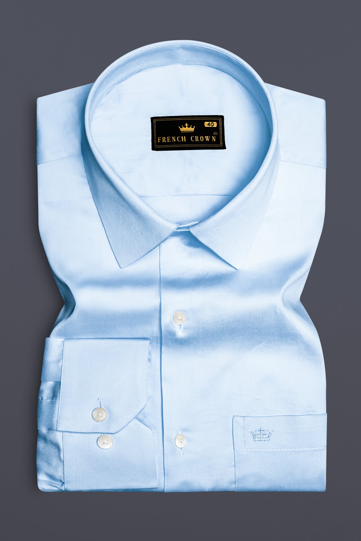 Serene Sky-Periwinkle Blue Solid Subtle Sheen Super Soft Premium Cotton Dress Shirt 13644-38, 13644-H-38, 13644-39, 13644-H-39, 13644-40, 13644-H-40, 13644-42, 13644-H-42, 13644-44, 13644-H-44, 13644-46, 13644-H-46, 13644-48, 13644-H-48, 13644-50, 13644-H-50, 13644-52, 13644-H-52