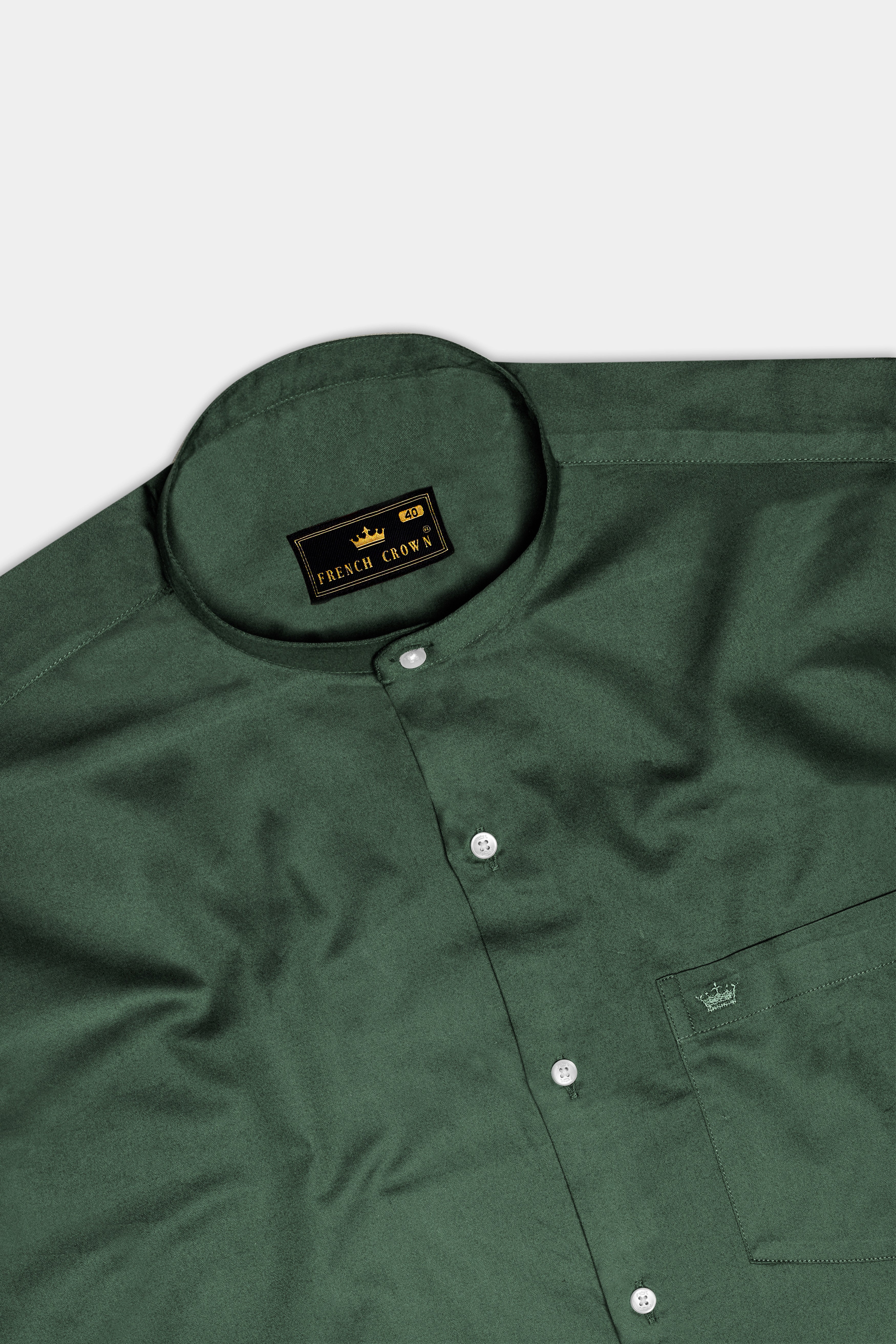 Aurora-Lunar Green Solid Subtle Sheen Super Soft Premium Cotton Semi Formal Mandarin Collar Shirt 13646-M-38, 13646-M-H-38, 13646-M-39, 13646-M-H-39, 13646-M-40, 13646-M-H-40, 13646-M-42, 13646-M-H-42, 13646-M-44, 13646-M-H-44, 13646-M-46, 13646-M-H-46, 13646-M-48, 13646-M-H-48, 13646-M-50, 13646-M-H-50, 13646-M-52, 13646-M-H-52