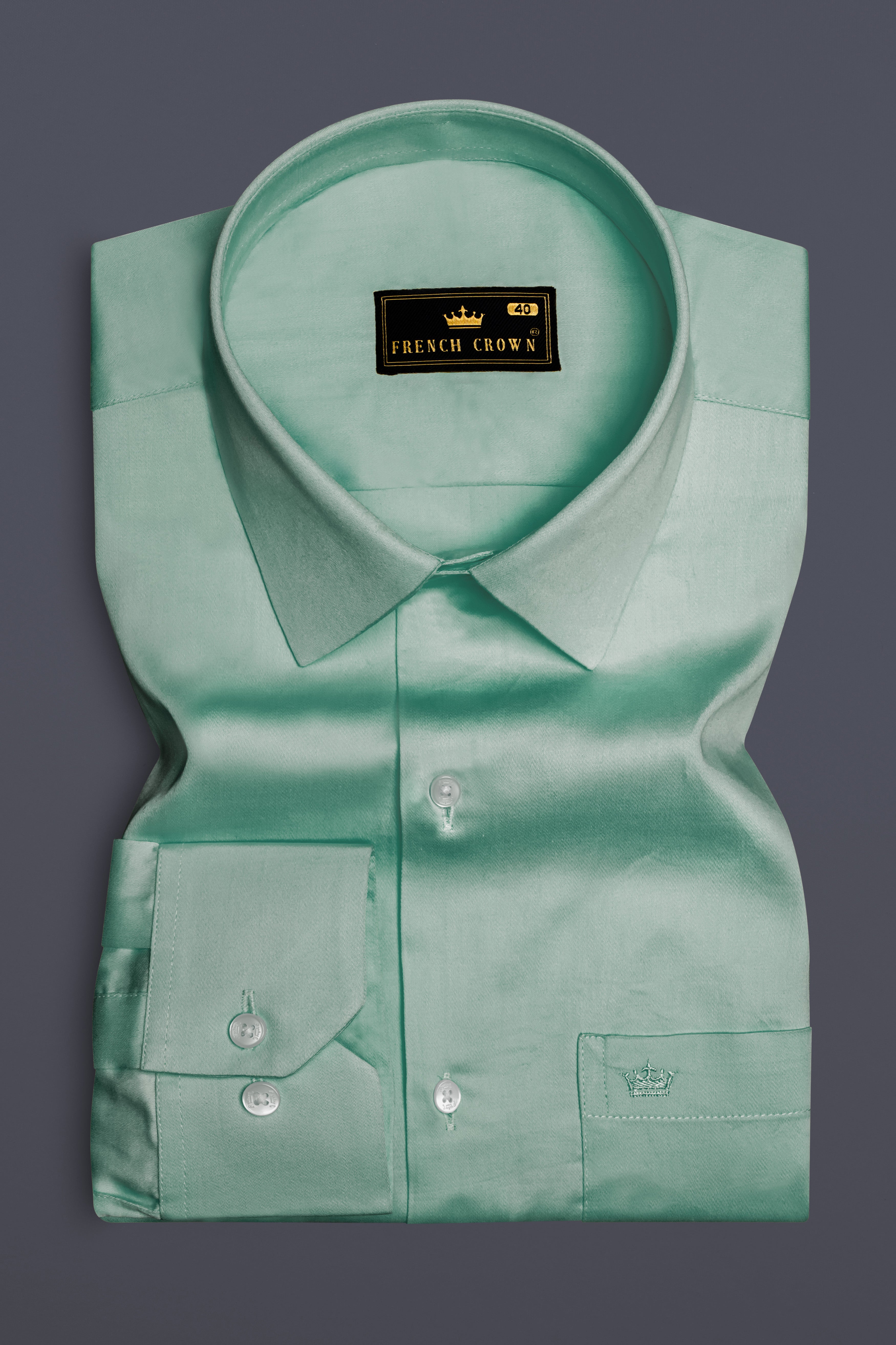 Emerald Charm-Oxley Green Solid Subtle Sheen Super Soft Premium Cotton Dress Shirt 13655-38, 13655-H-38, 13655-39, 13655-H-39, 13655-40, 13655-H-40, 13655-42, 13655-H-42, 13655-44, 13655-H-44, 13655-46, 13655-H-46, 13655-48, 13655-H-48, 13655-50, 13655-H-50, 13655-52, 13655-H-52