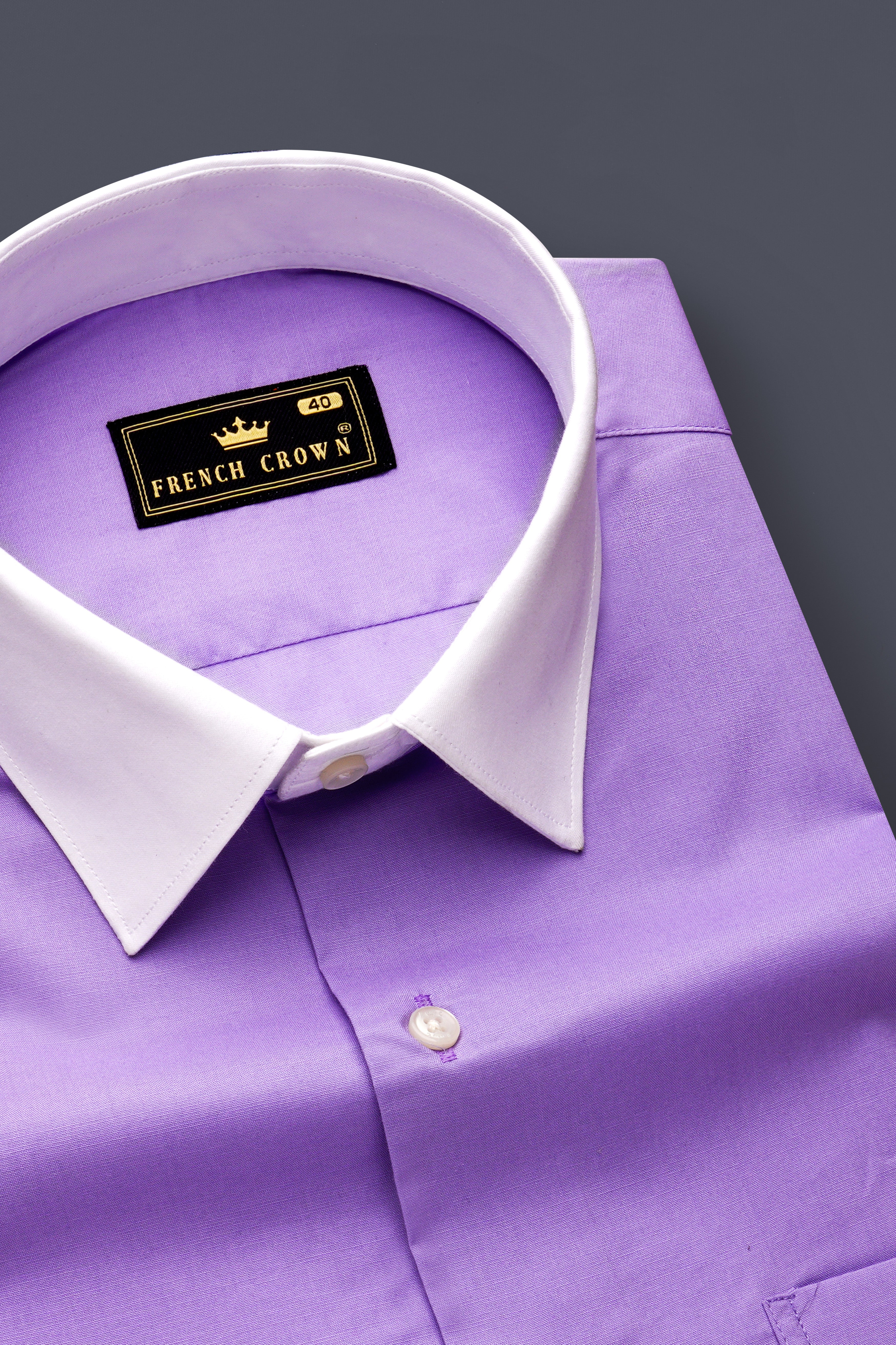 Amethyst-Rich Lilac Purple Solid Subtle Sheen Super Soft Premium Cotton Dress Shirt