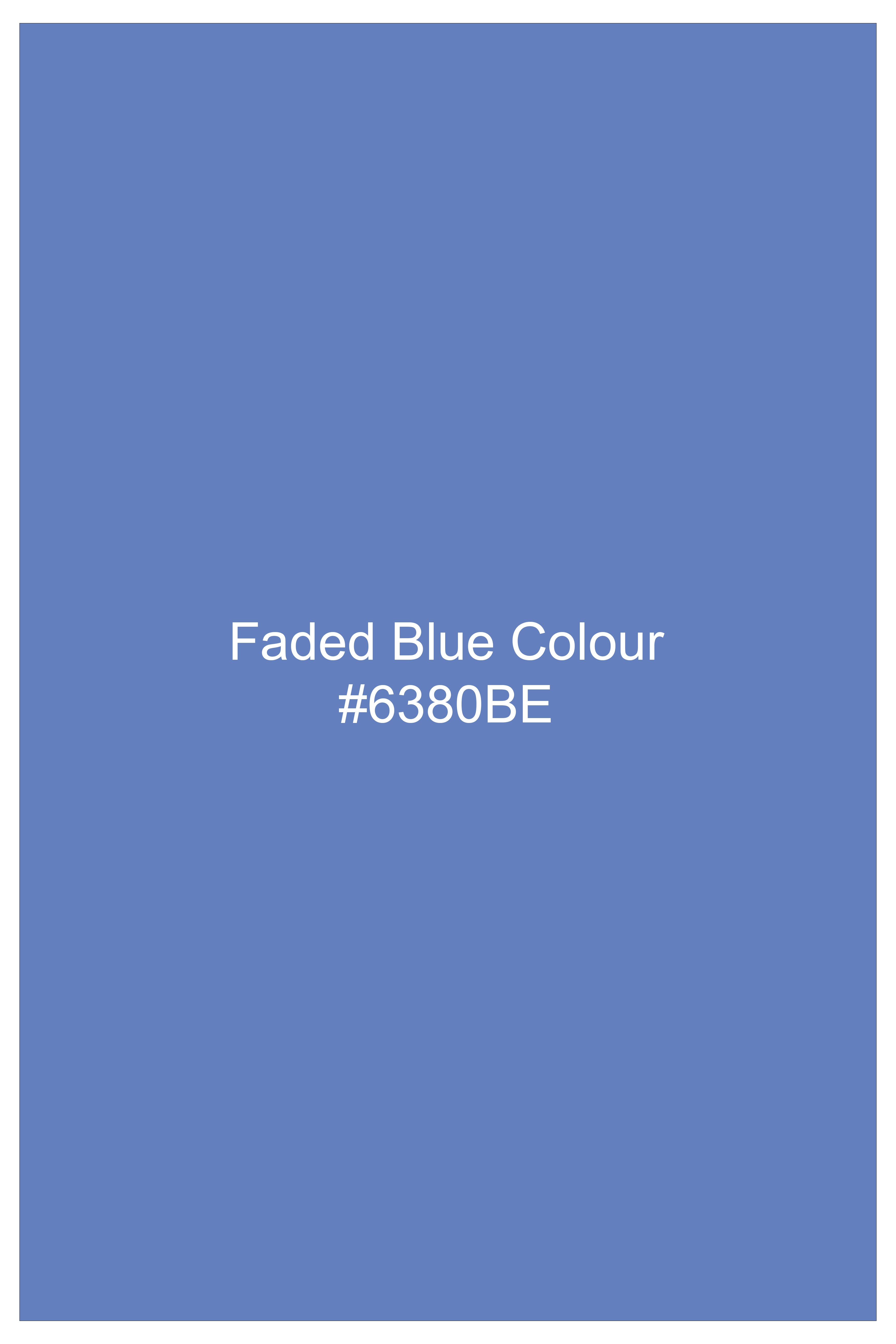 Faded Blue Jacquard Textured Premium Cotton Shirt
