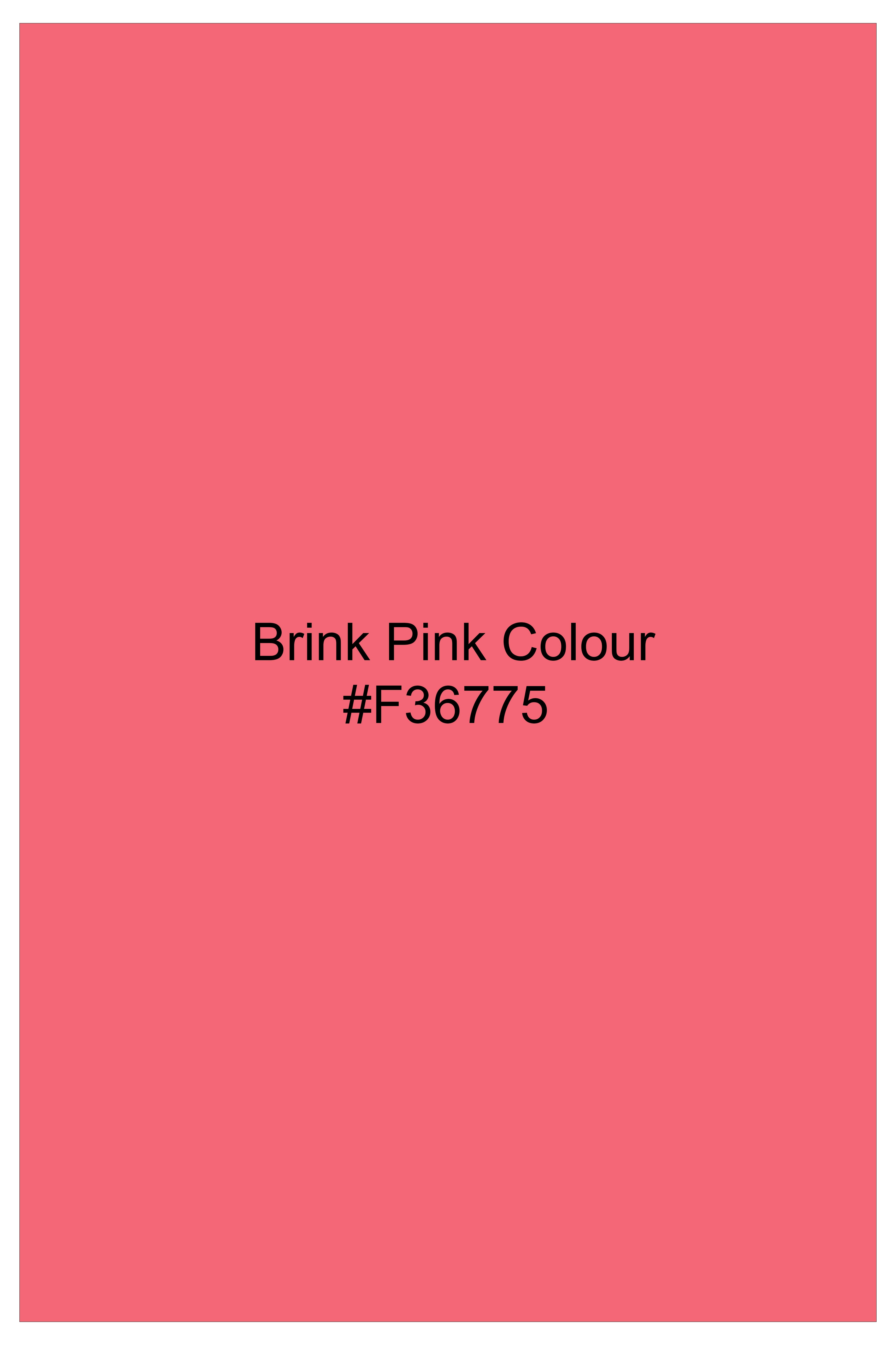 Blusheen-Brink Pink Solid Oxford Premium Cotton Semi Formal Shirt