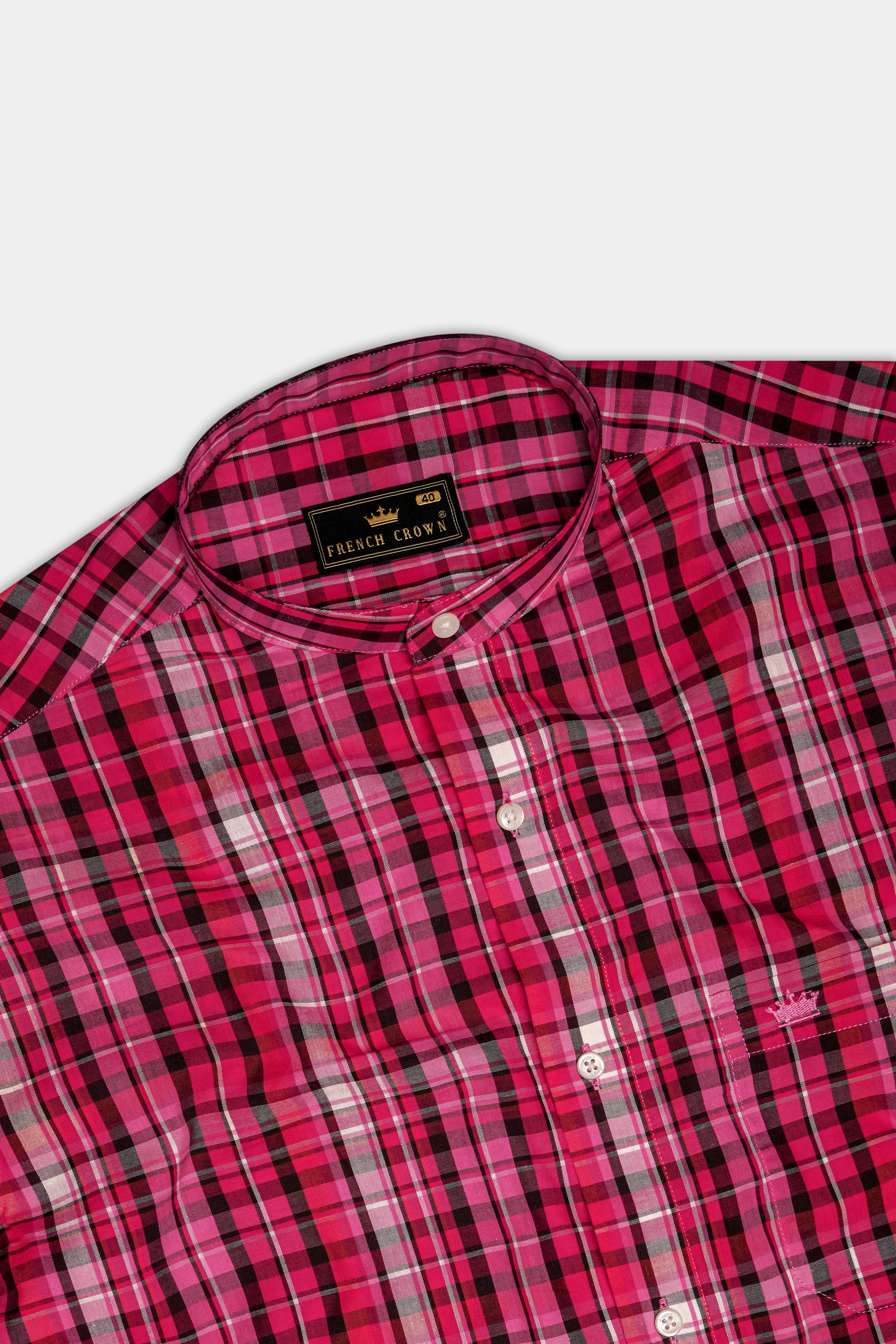 Disco Pink Plaid Super Soft Premium Cotton Casual Shirt