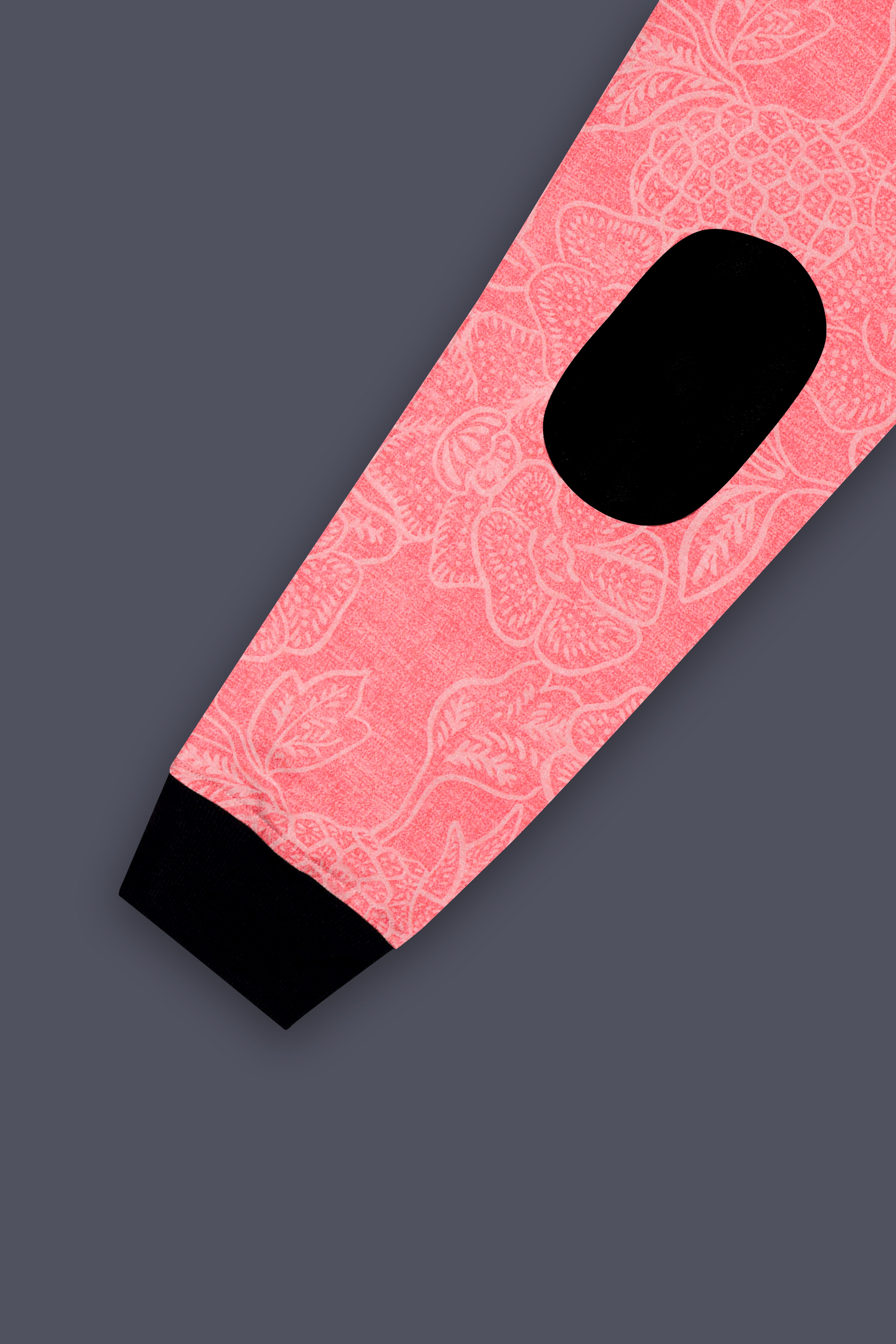 Springtide-Geraldine Pink Floral Printed Premium Cotton Bomber Jacket