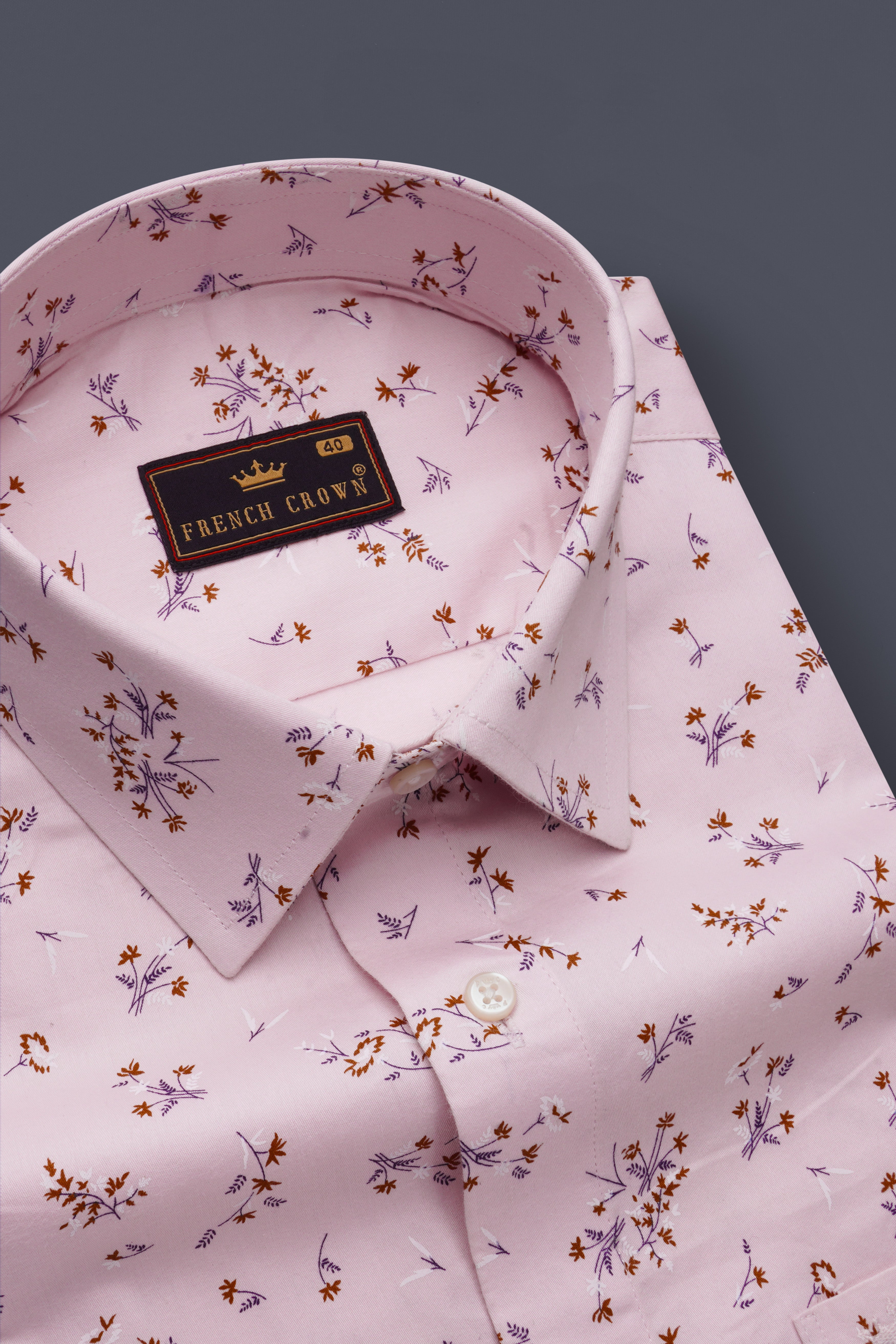 Florique-Lily Pink Floral Printed Subtle Sheen Super Soft Premium Cotton Casual Shirt