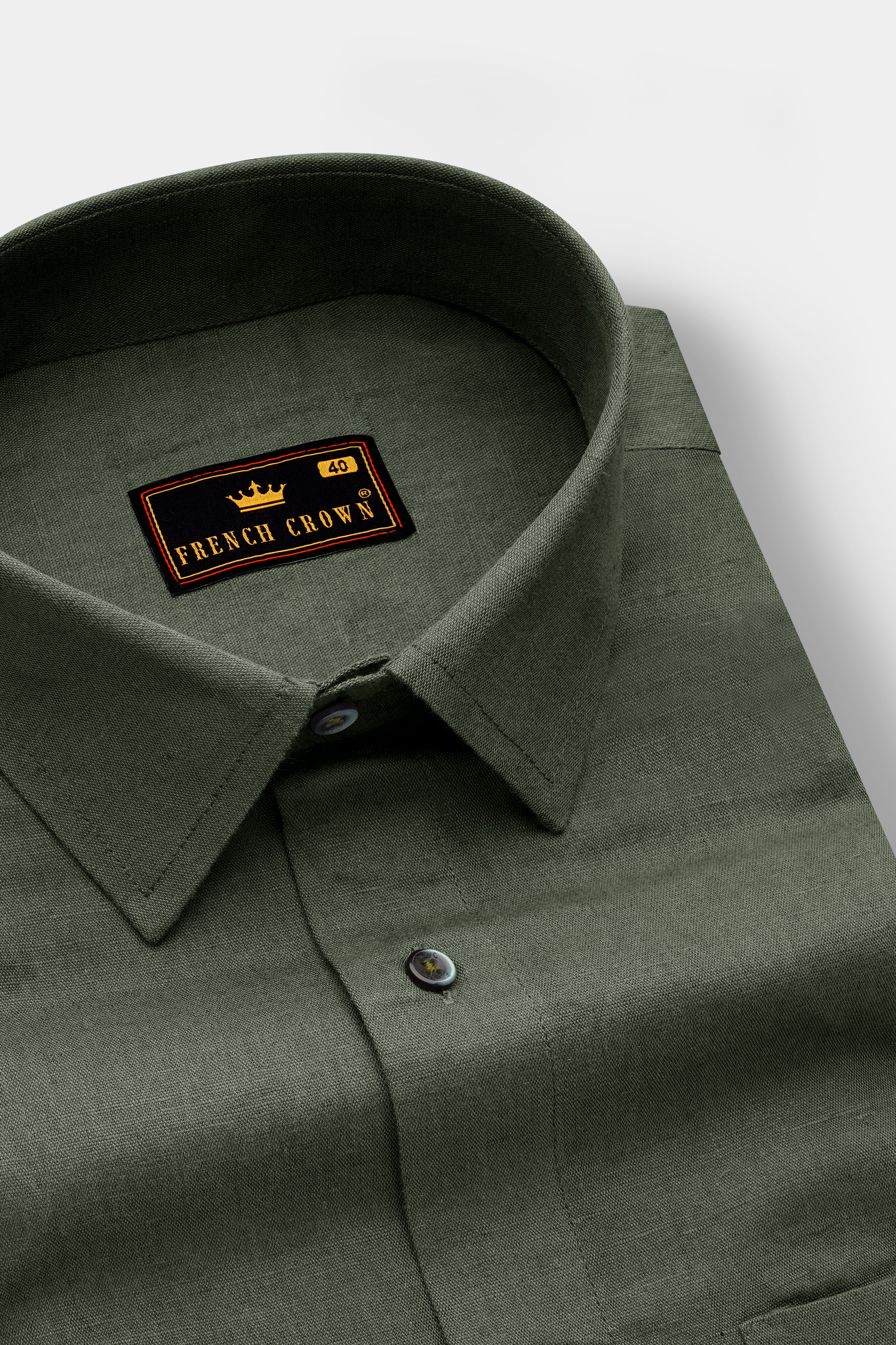 Herbanor-Merlin Green Luxurious Linen Dress Shirt
