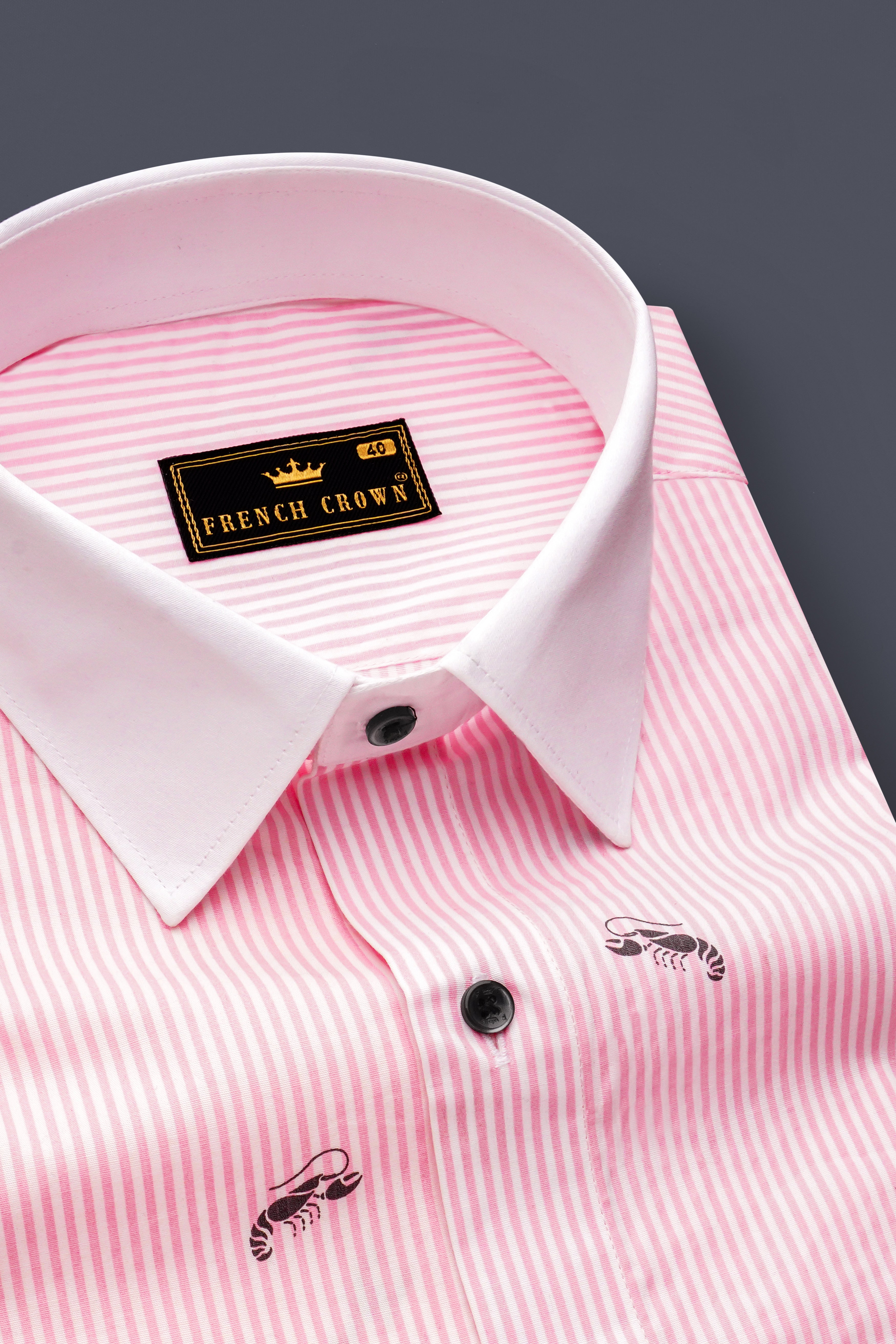 Stingaze-Pastel Pink And Bright White Scorpions Printed Super Soft Premium Semi Dress Shirt 13752-WCC-BLK-38, 13752-WCC-BLK-H-38, 13752-WCC-BLK-39, 13752-WCC-BLK-H-39, 13752-WCC-BLK-40, 13752-WCC-BLK-H-40, 13752-WCC-BLK-42, 13752-WCC-BLK-H-42, 13752-WCC-BLK-44, 13752-WCC-BLK-H-44, 13752-WCC-BLK-46, 13752-WCC-BLK-H-46, 13752-WCC-BLK-48, 13752-WCC-BLK-H-48, 13752-WCC-BLK-50, 13752-WCC-BLK-H-50, 13752-WCC-BLK-52, 13752-WCC-BLK-H-52
