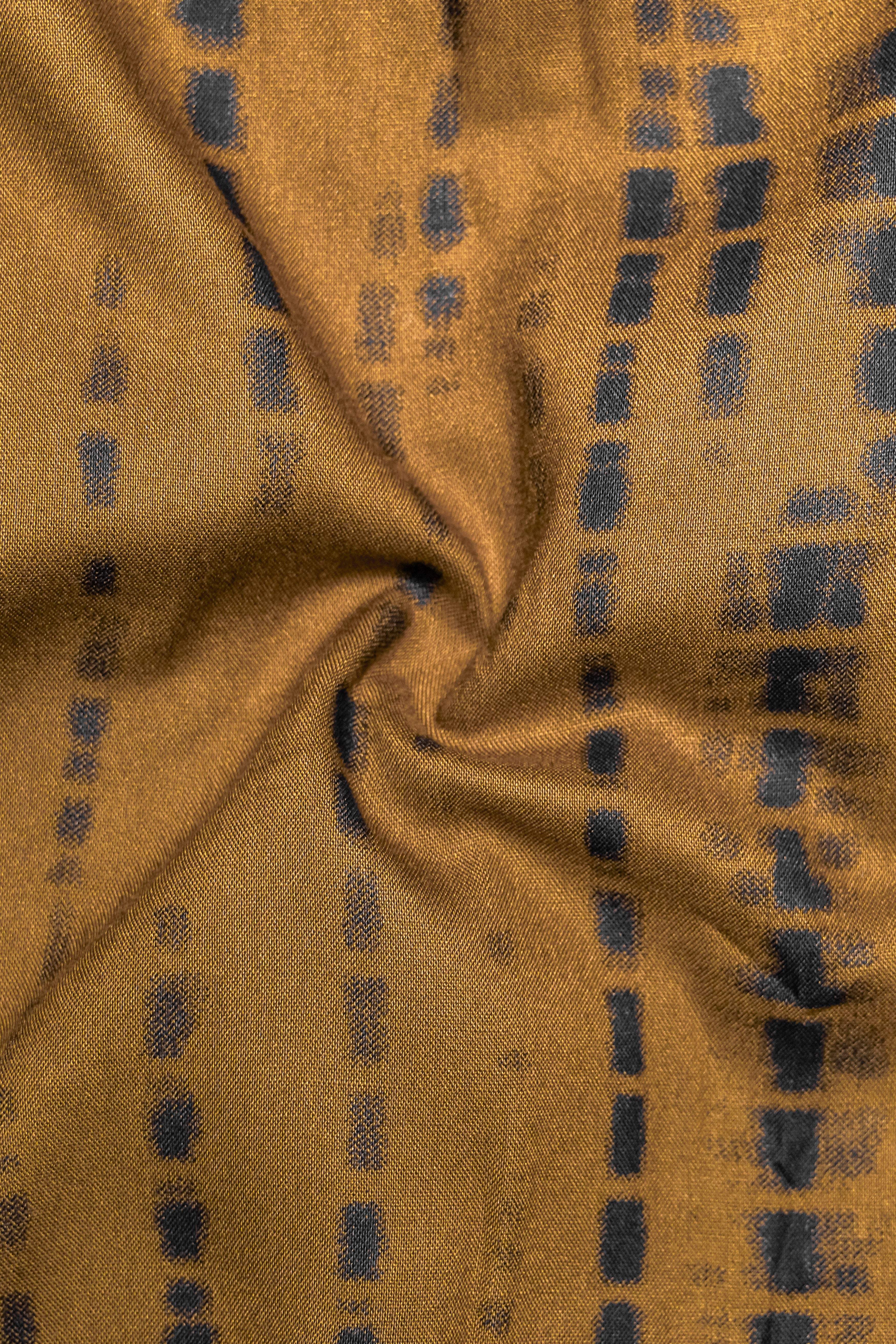 Muzora-Muesli Brown Printed Super Soft Tencel Casual Shirt