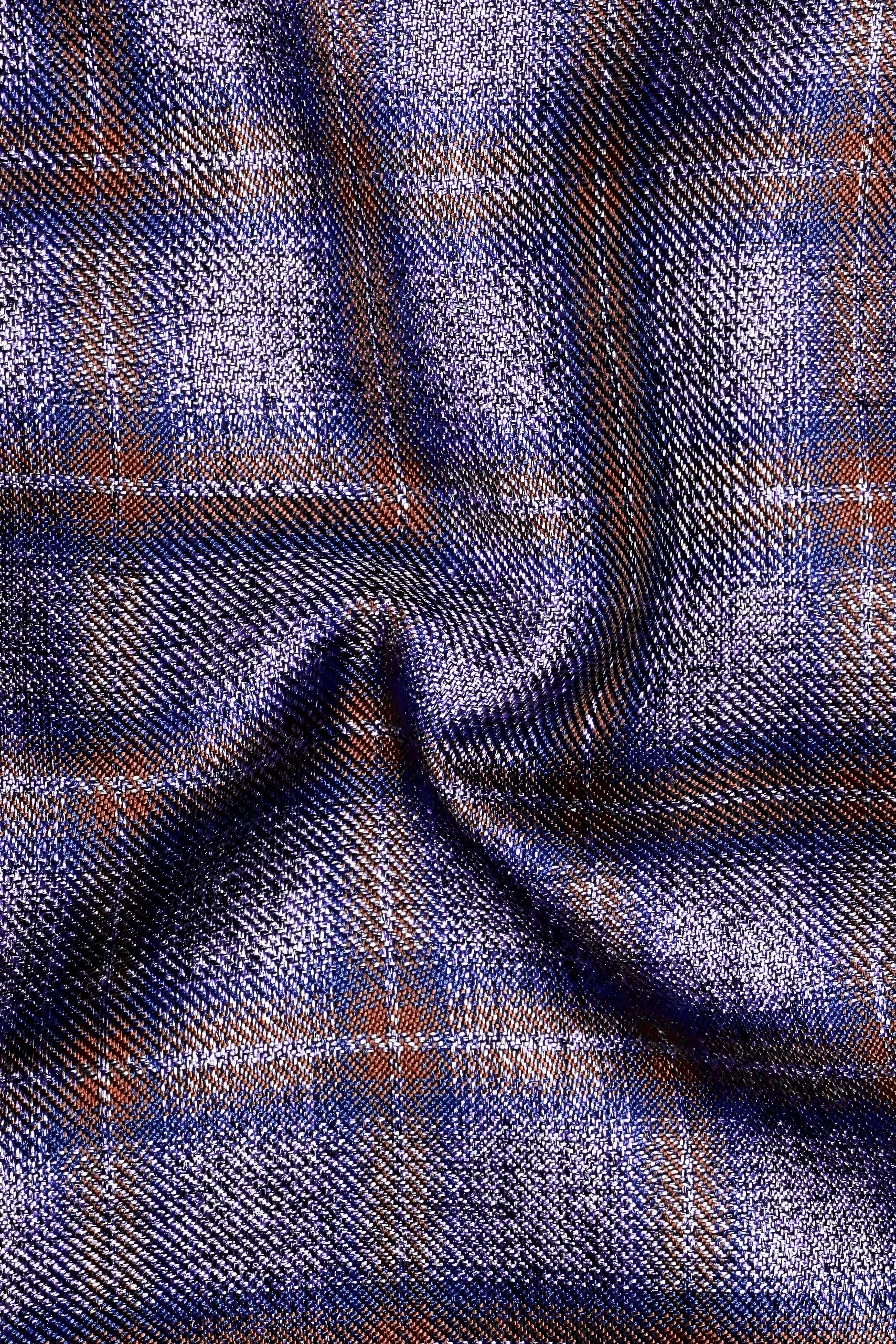 Veltrix-Martini Gray with Potters Brown Plaid Bomber Jacket
