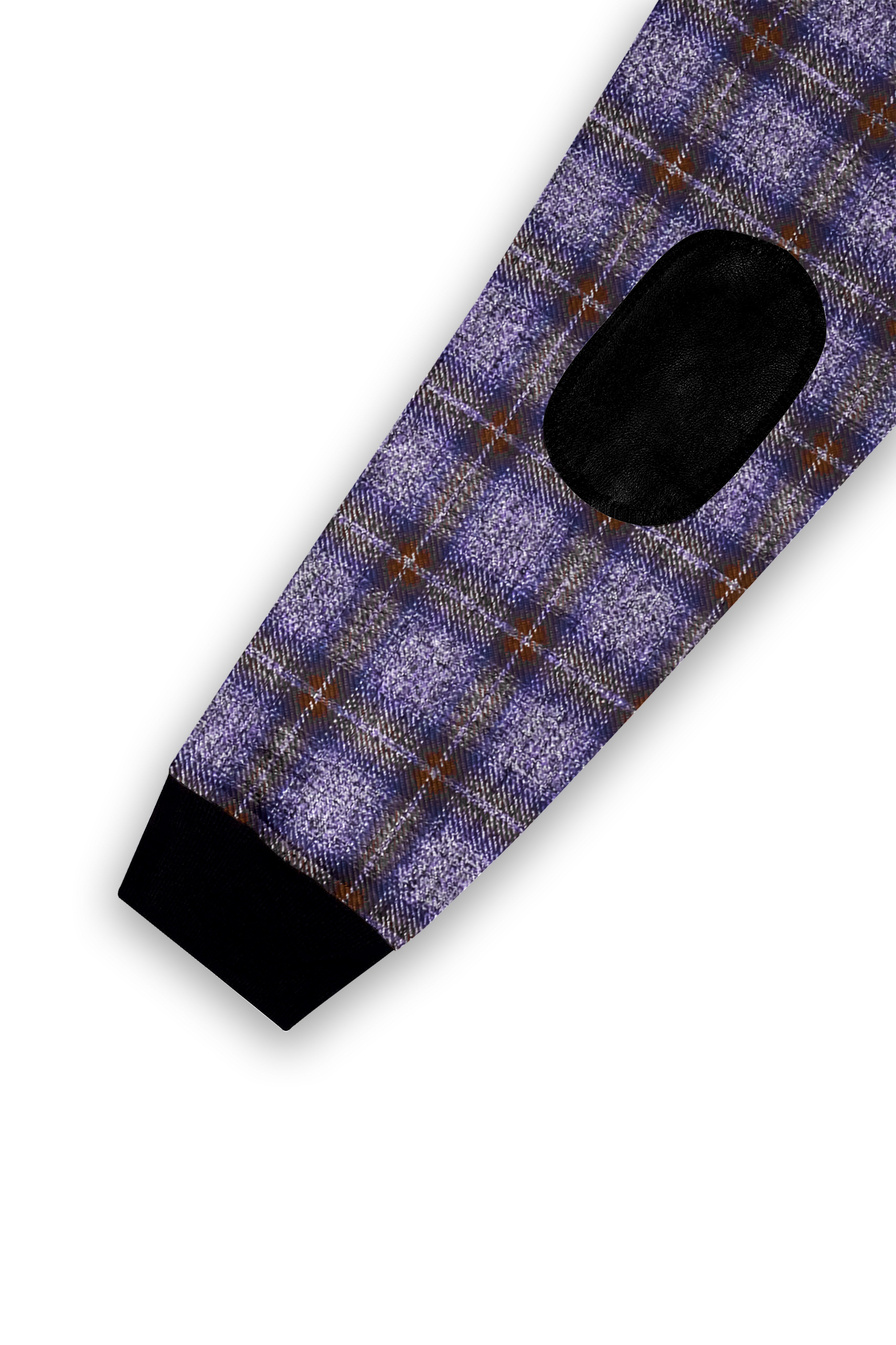 Veltrix-Martini Gray with Potters Brown Plaid Bomber Jacket