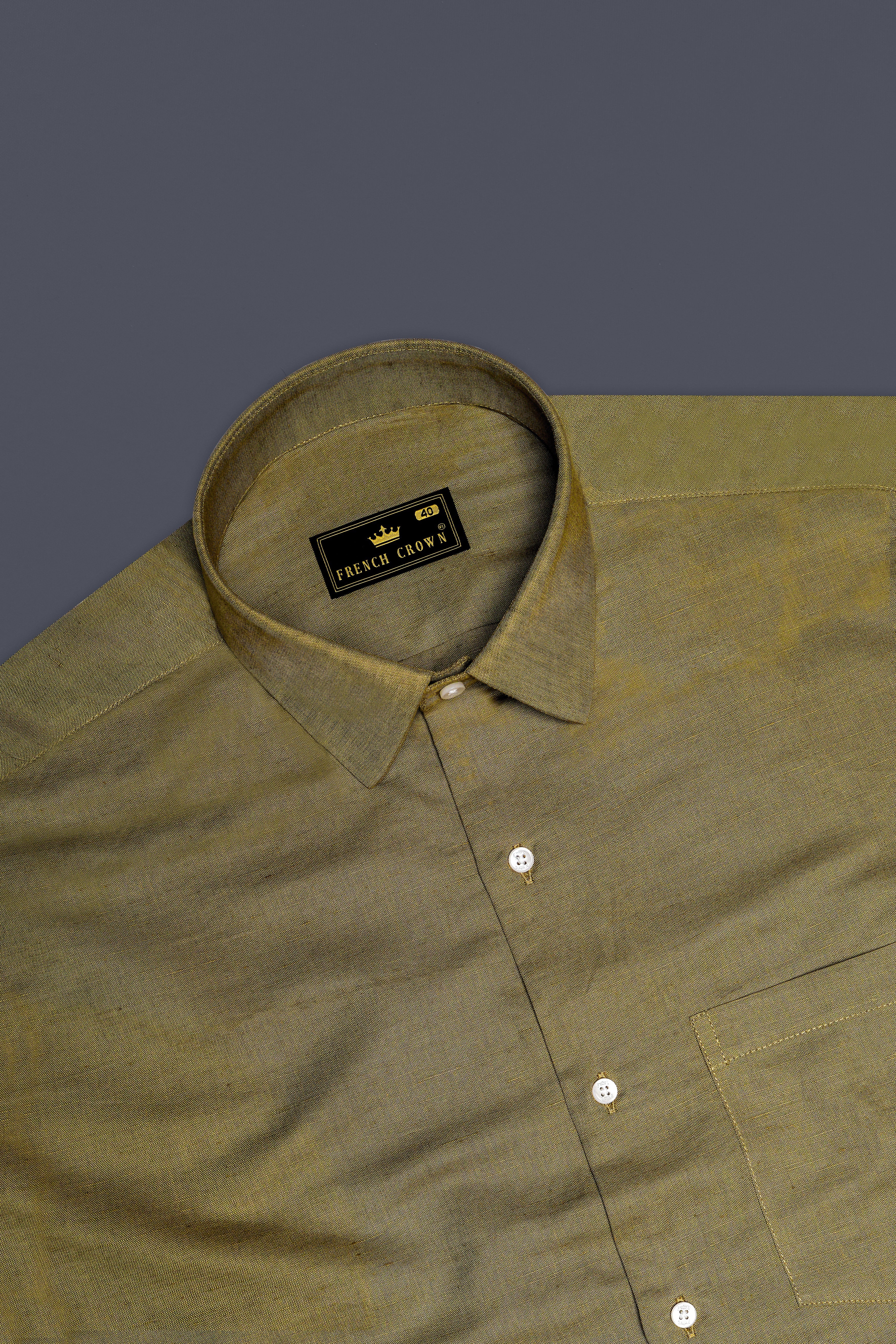 Rustaire-Lisbon Brown Luxurious Linen Dress Shirt