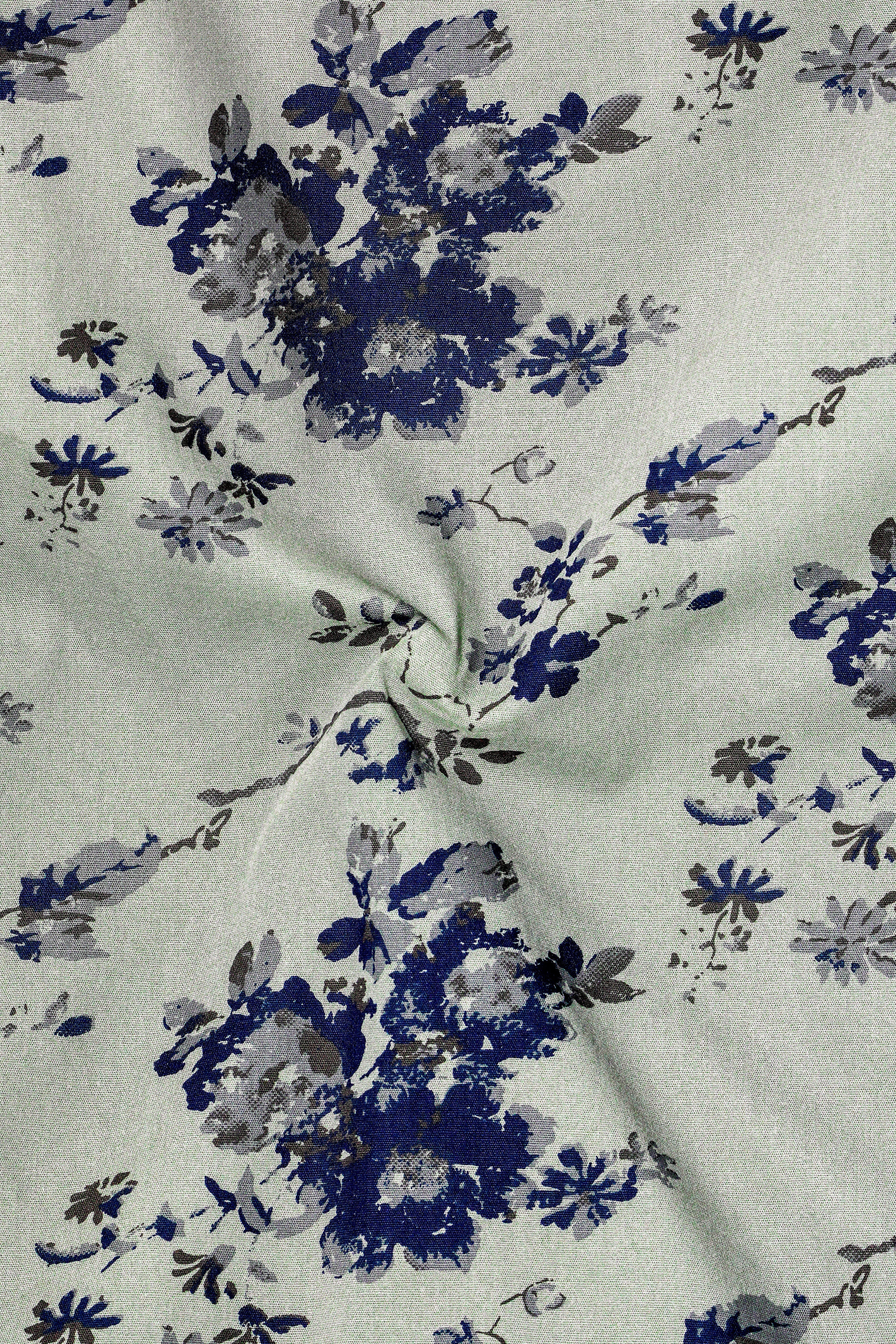 Montijo-Spanish Green Printed Oxford Premium Cotton Casual Shirt