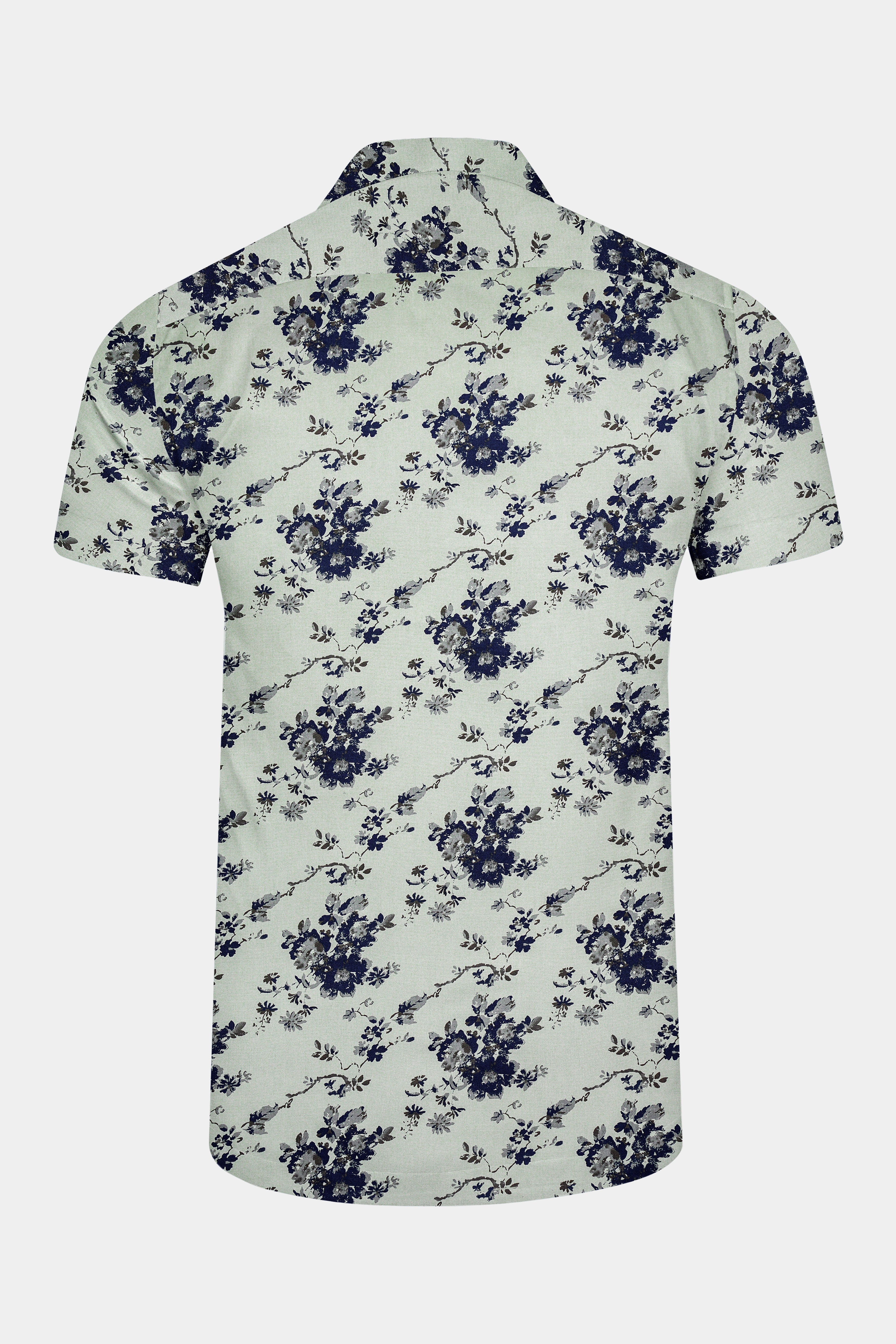 Montijo-Spanish Green Printed Oxford Premium Cotton Casual Shirt