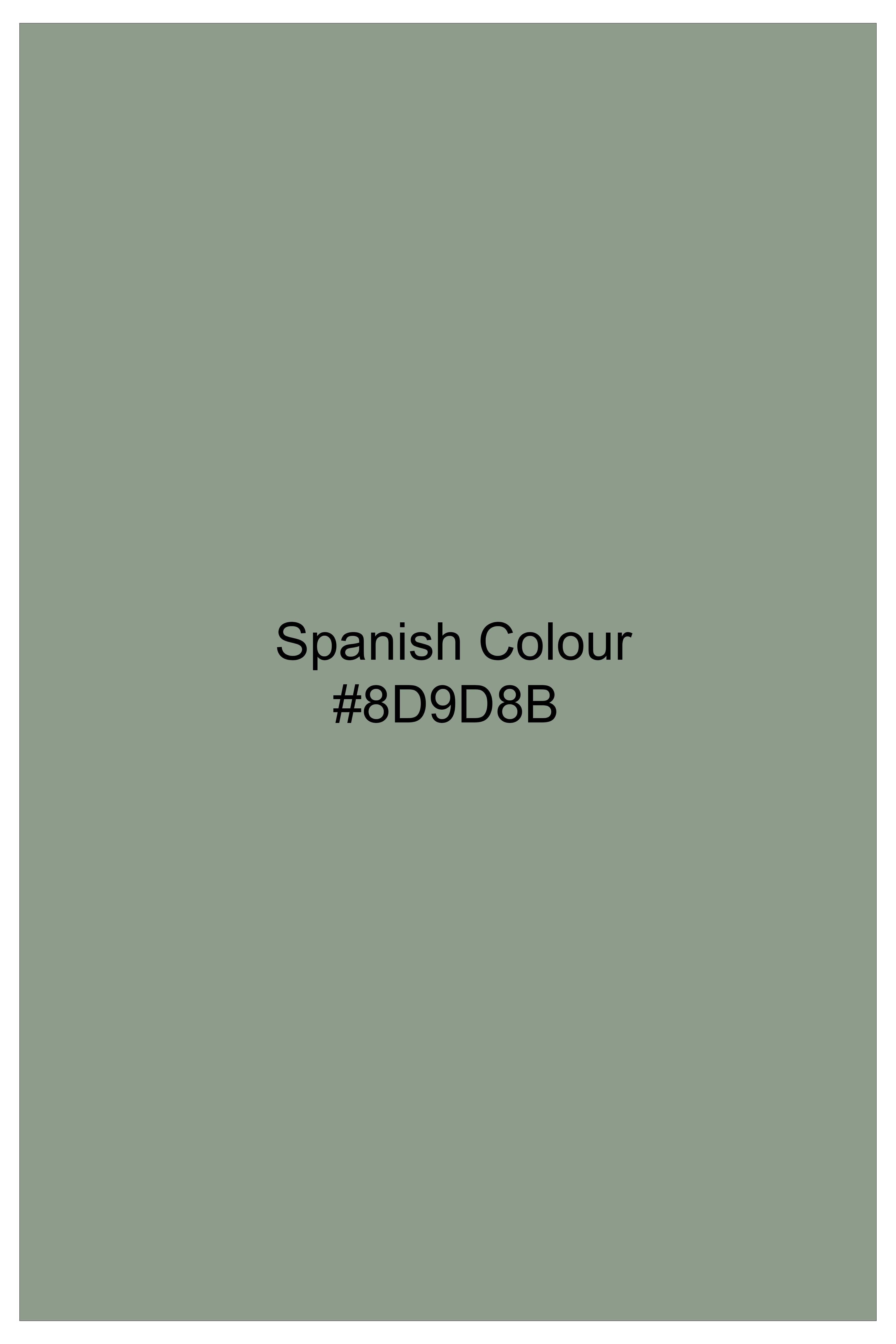 Montijo-Spanish Green Printed Oxford Premium Cotton Casual Shirt