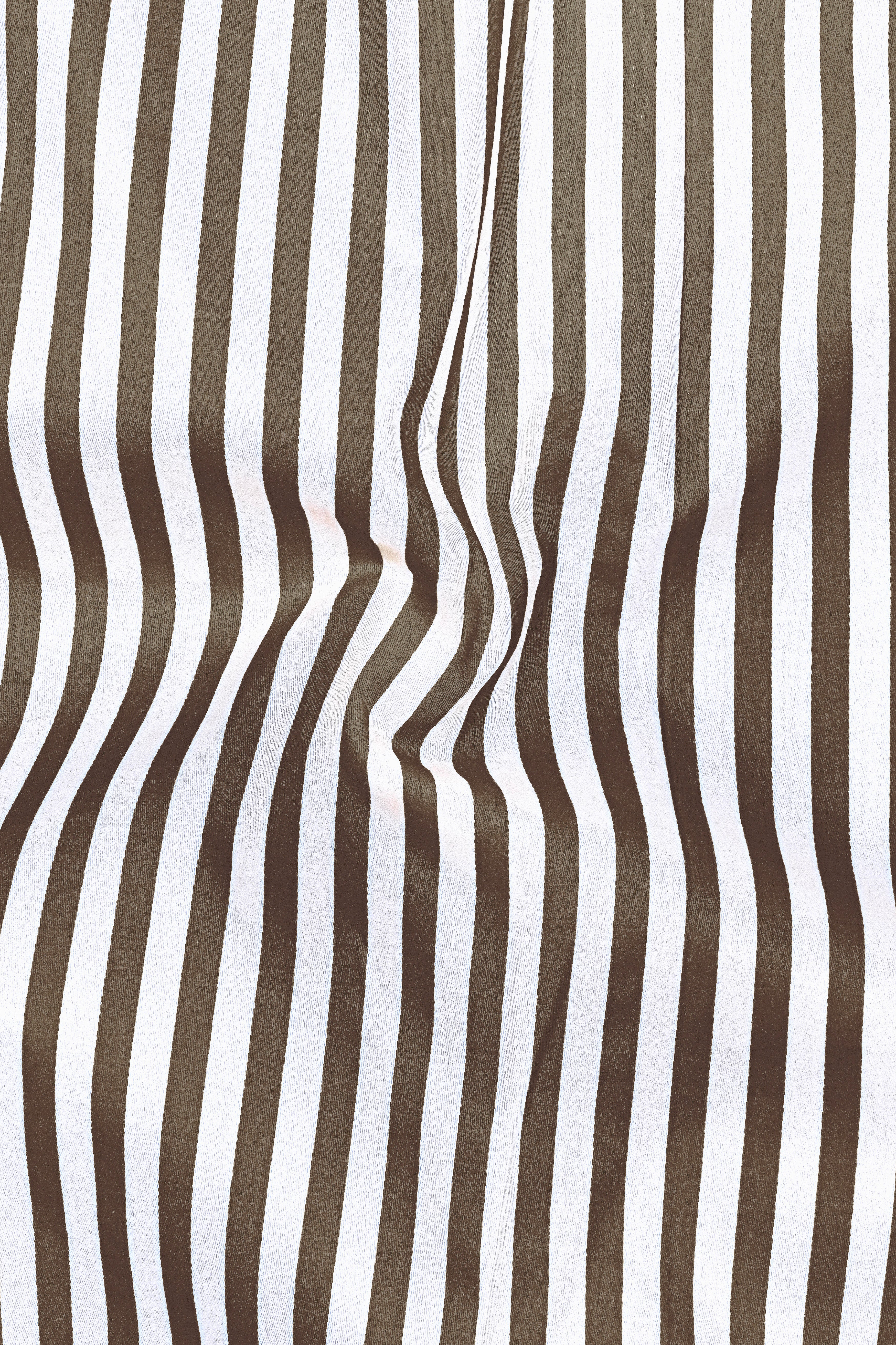 Metavue-Metallic Brown And Bright White Striped Super Soft Premium Cotton Formal White Cuff Collar Shirt