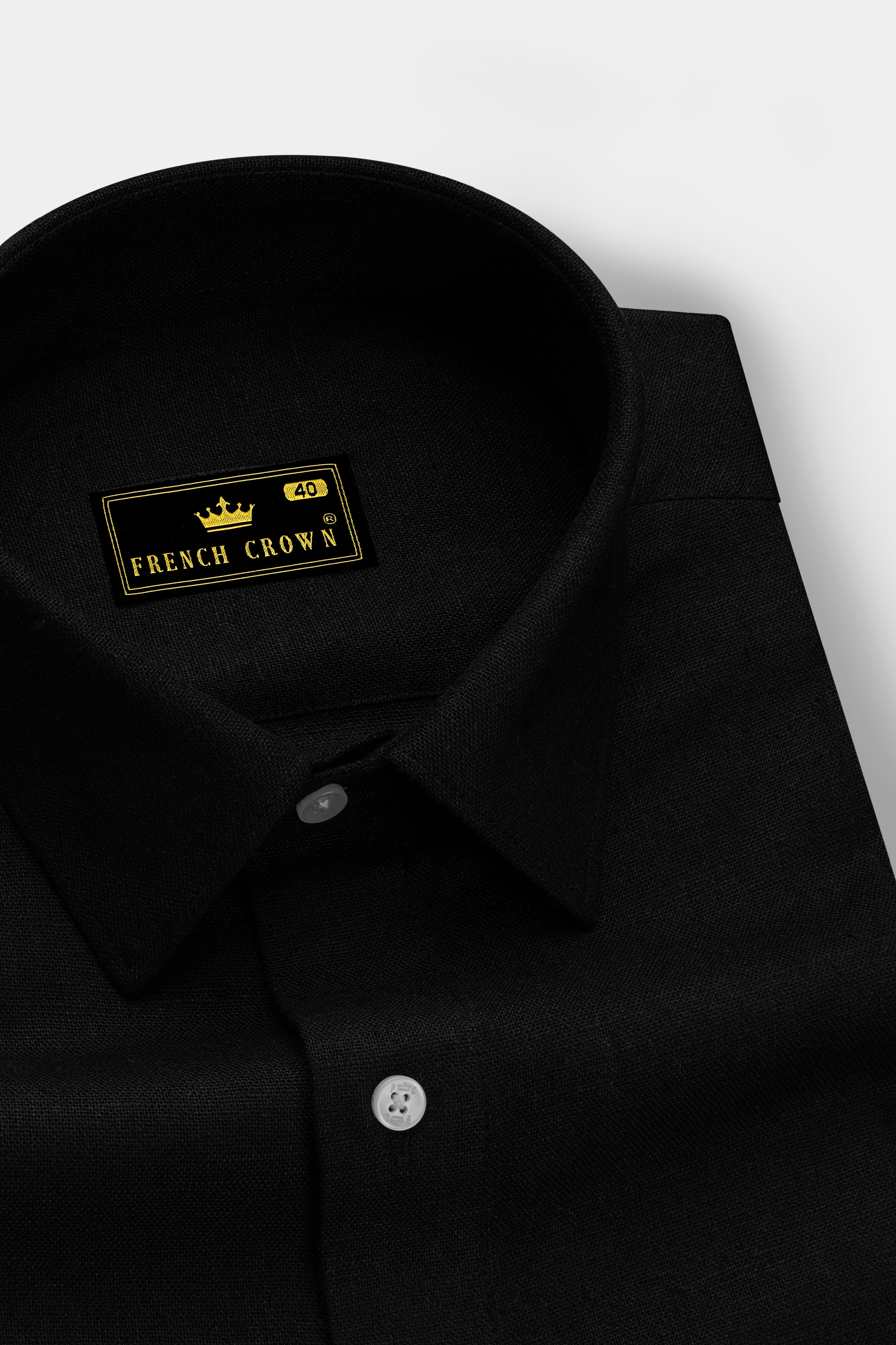 Jade Black Luxurious Linen Shirt