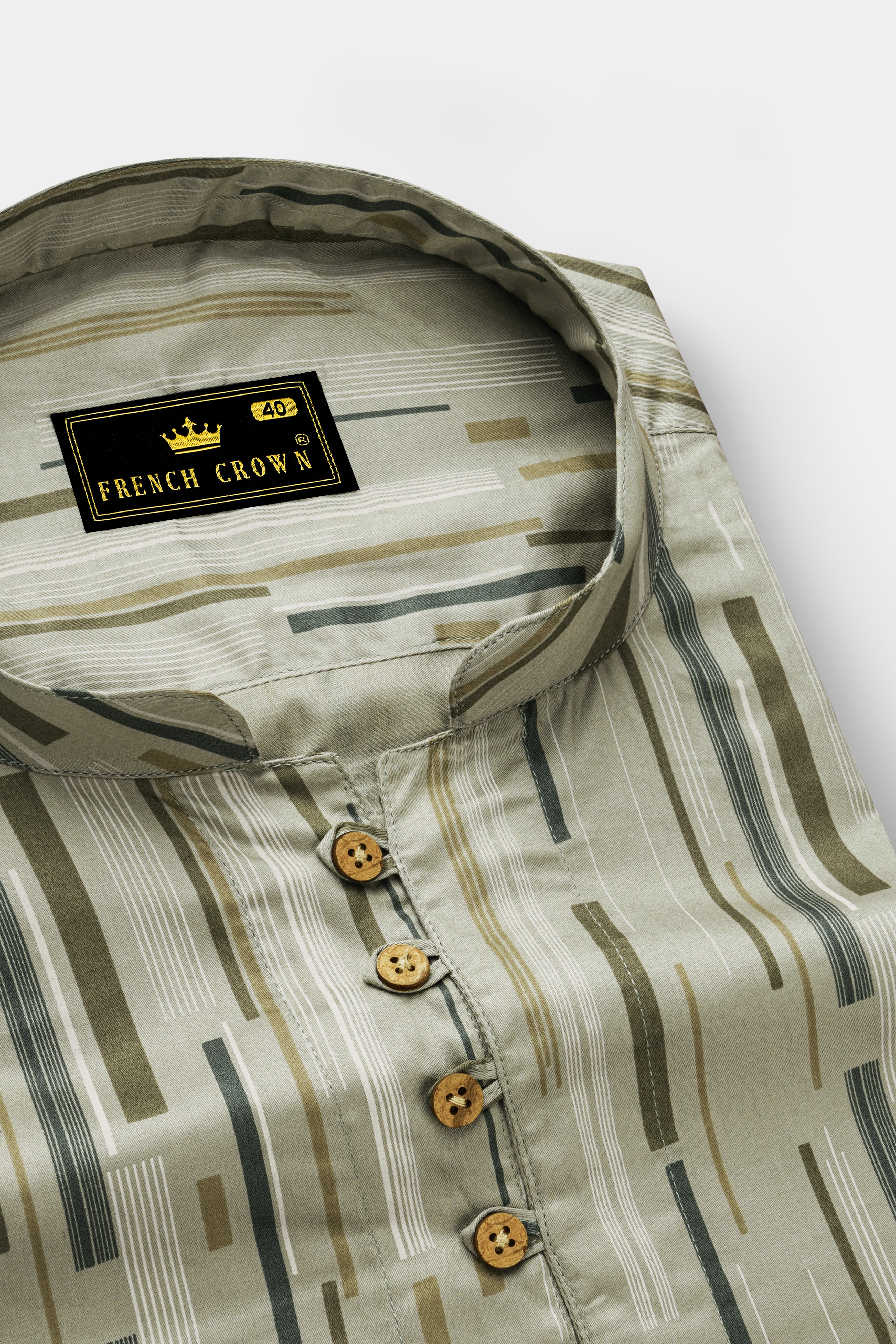 Stonaro-Granite Green Urban Printed Subtle Sheen Super Soft Premium Cotton Casual Shirt