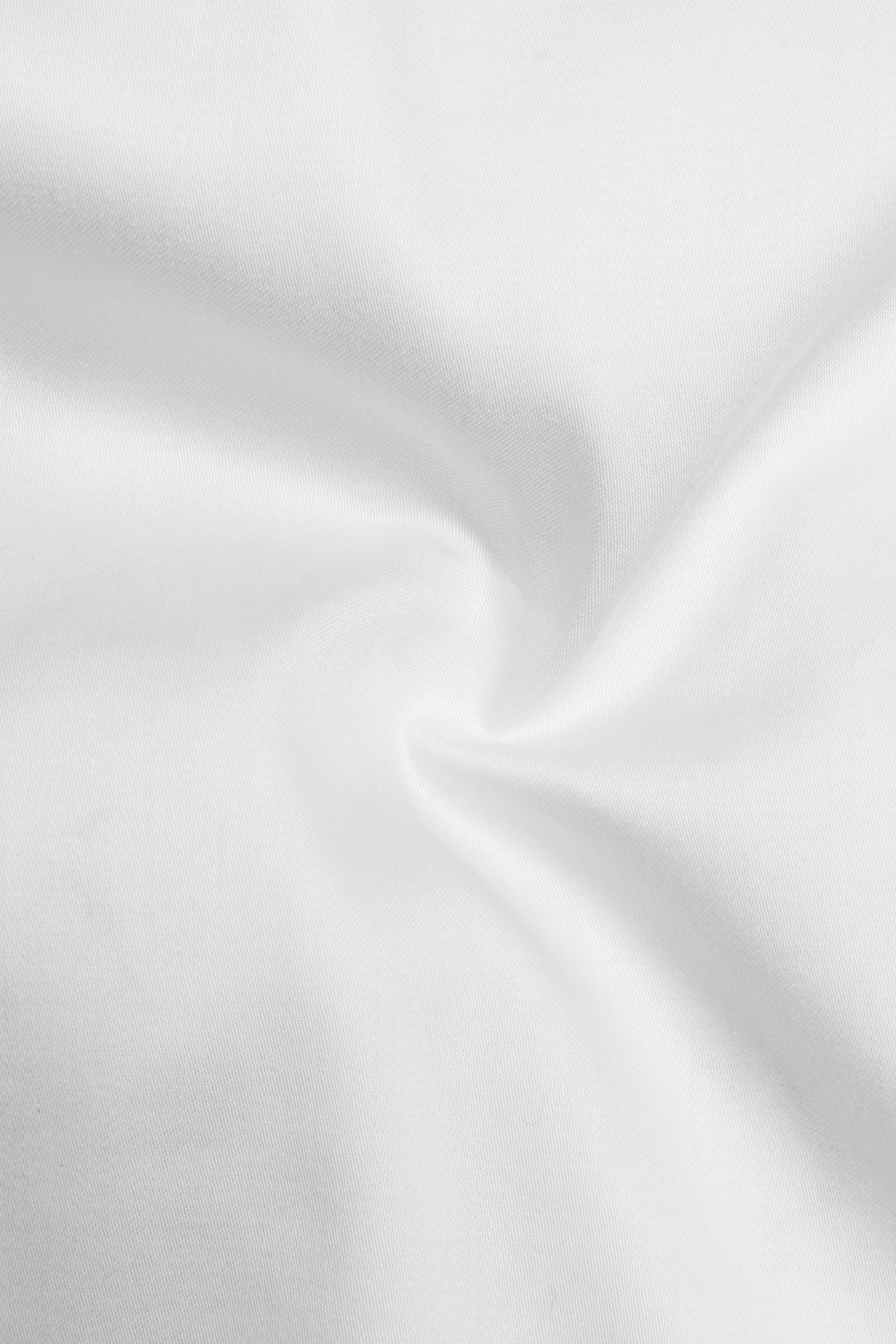 Biancoro-Bright White Subtle Sheen Super Soft Premium Cotton Casual Designer Shirt