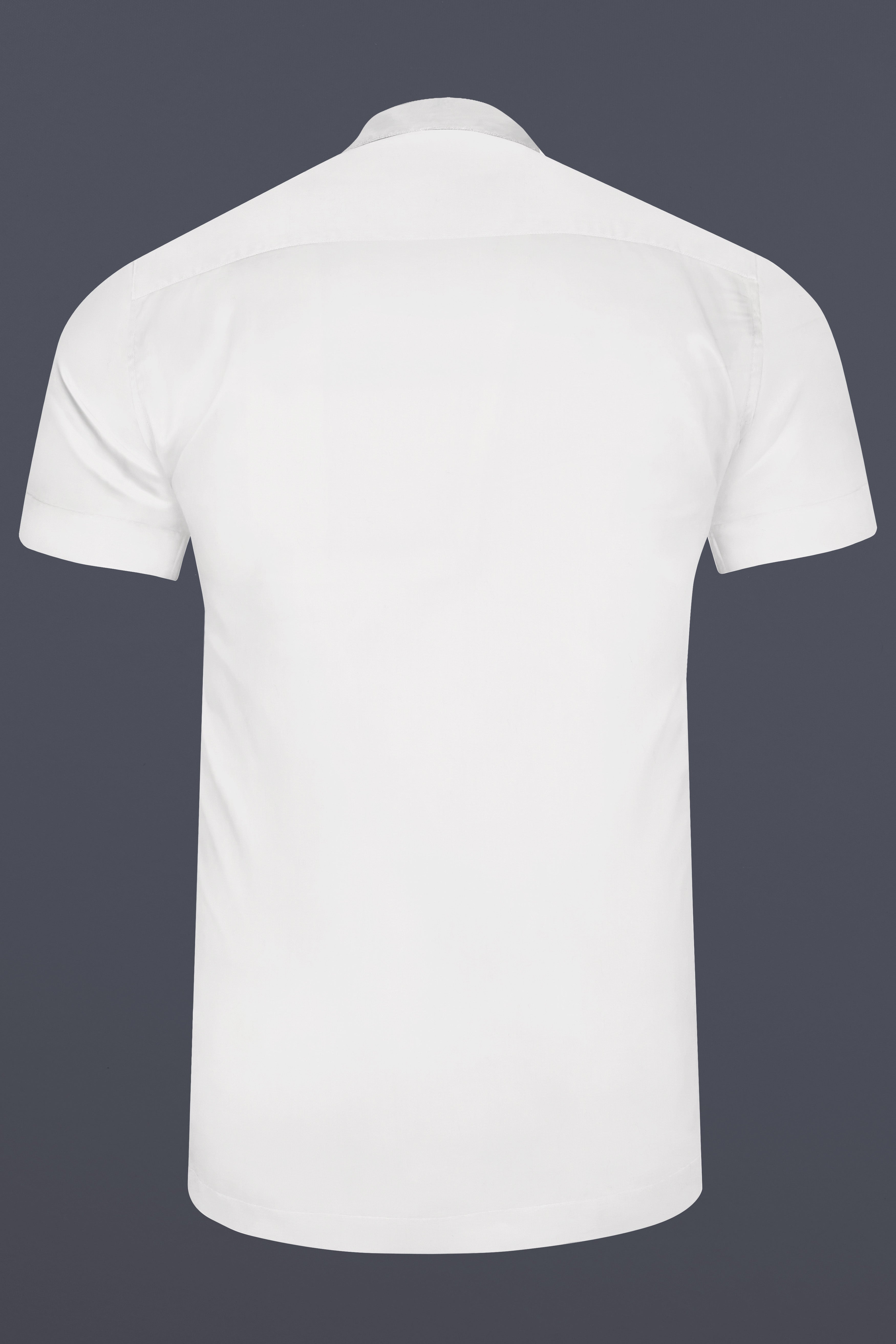 Biancoro-Bright White Subtle Sheen Super Soft Premium Cotton Casual Designer Shirt