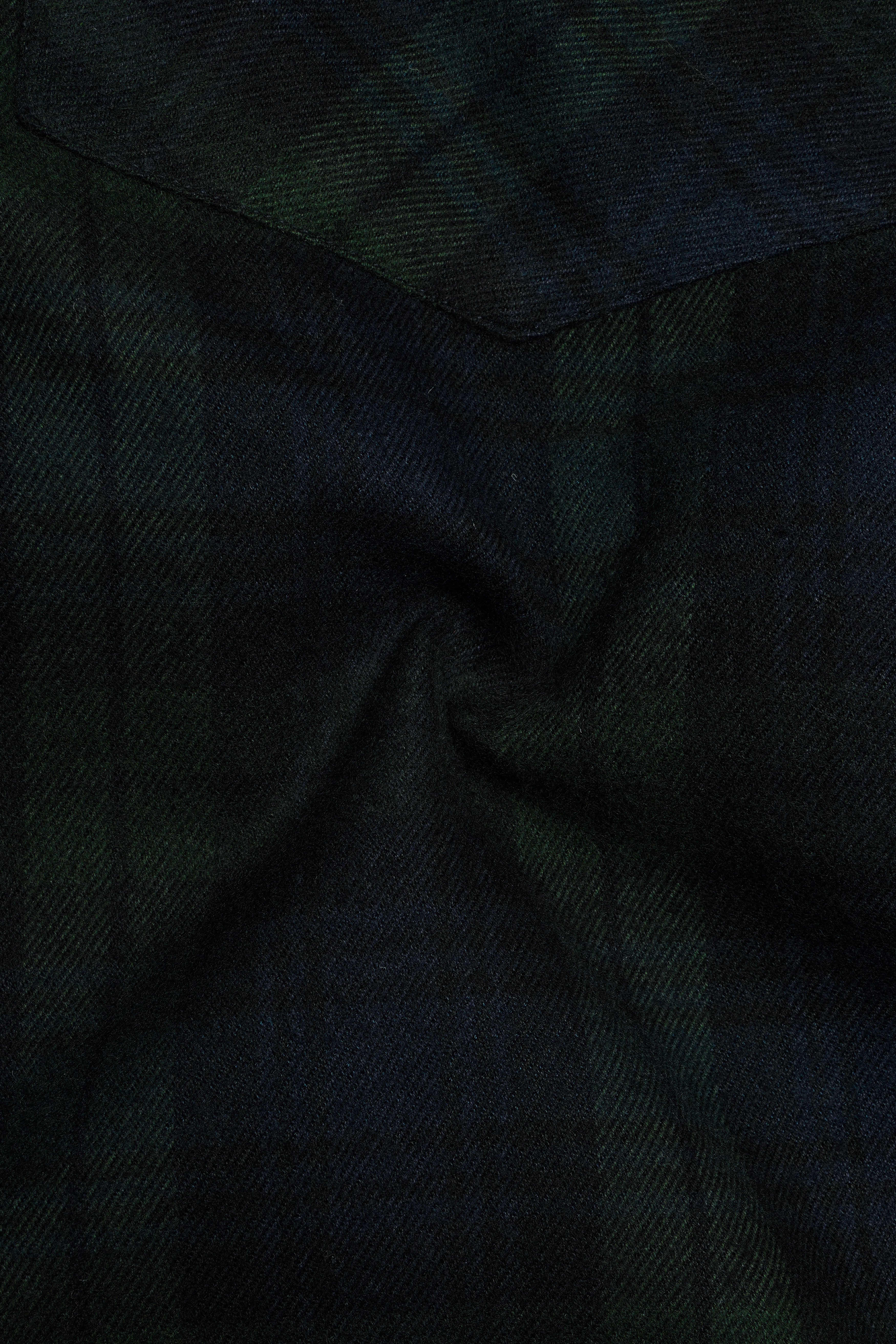 Virenzo-Racing Green Plaid Heavyweight Super Soft Premium Flannel Cotton Casual Overshirt