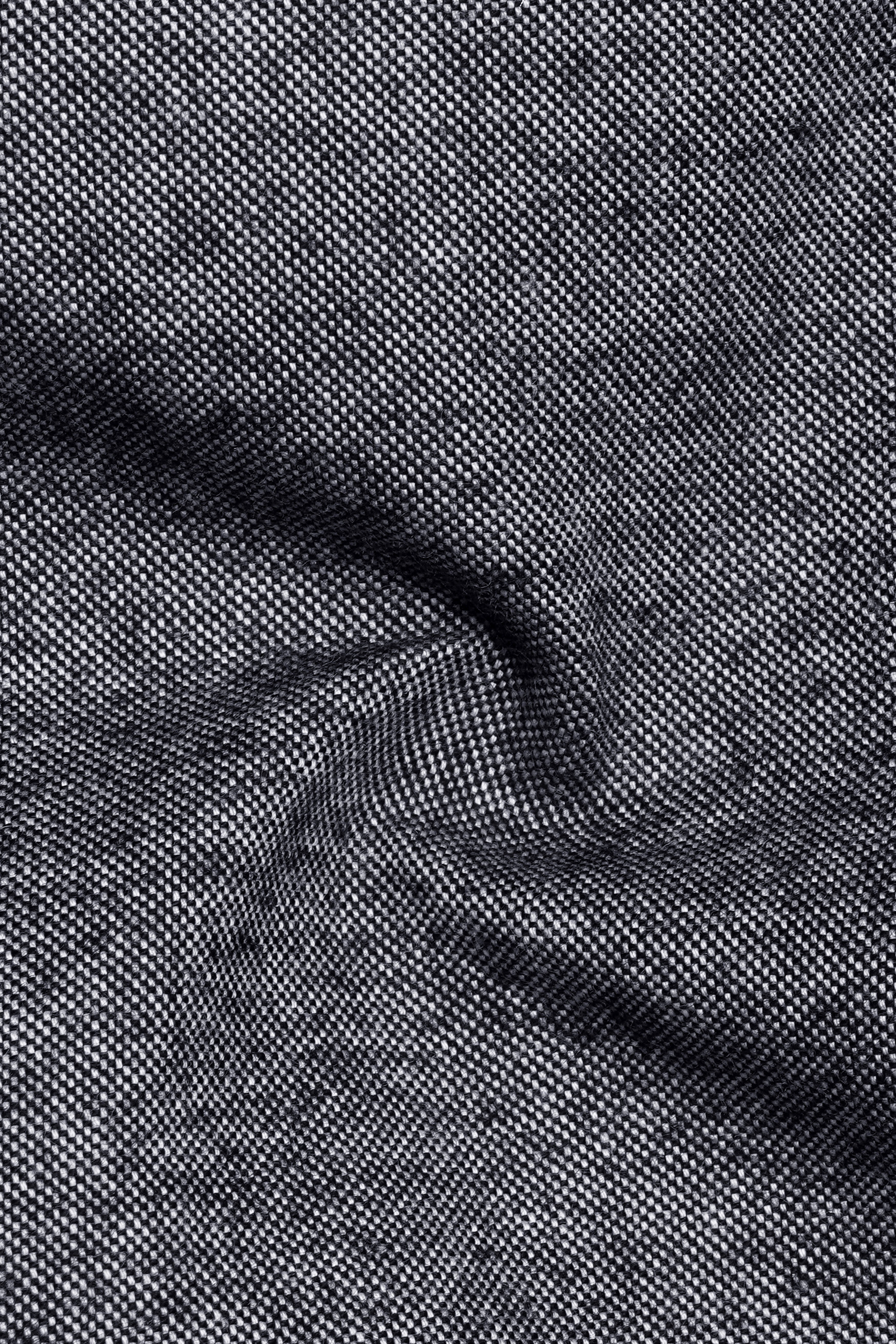 Argento-Monsoon Gray Textured Heavy Weight Oxford Premium Cotton Dress Shirt