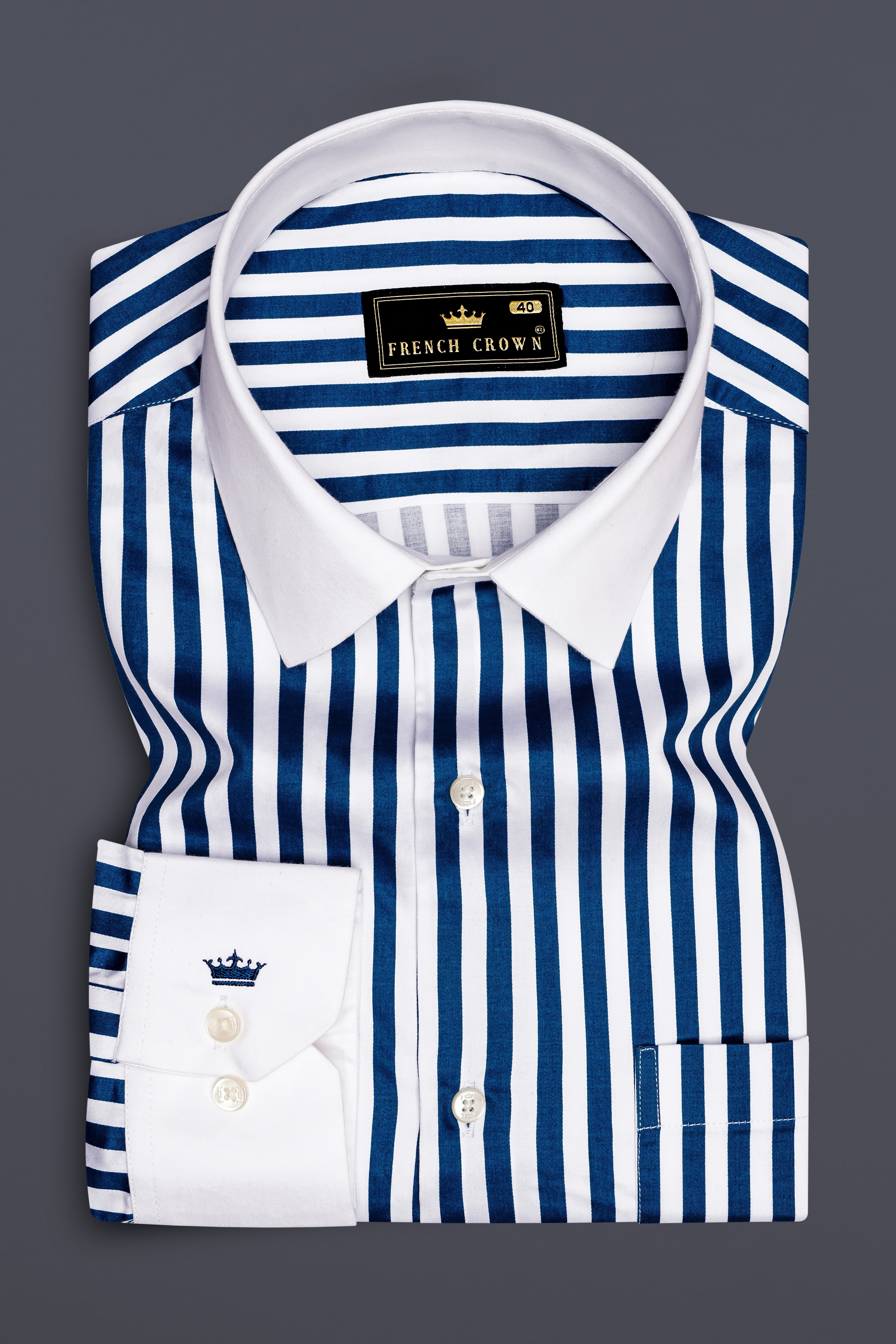 Azzorio-Catalina Blue And Bright White Candy Striped Subtle Sheen Super Soft Premium Cotton Cuff Collar Dress Shirt 14025-WCC-38, 14025-WCC-H-38, 14025-WCC-39, 14025-WCC-H-39, 14025-WCC-40, 14025-WCC-H-40, 14025-WCC-42, 14025-WCC-H-42, 14025-WCC-44, 14025-WCC-H-44, 14025-WCC-46, 14025-WCC-H-46, 14025-WCC-48, 14025-WCC-H-48, 14025-WCC-50, 14025-WCC-H-50, 14025-WCC-52, 14025-WCC-H-52