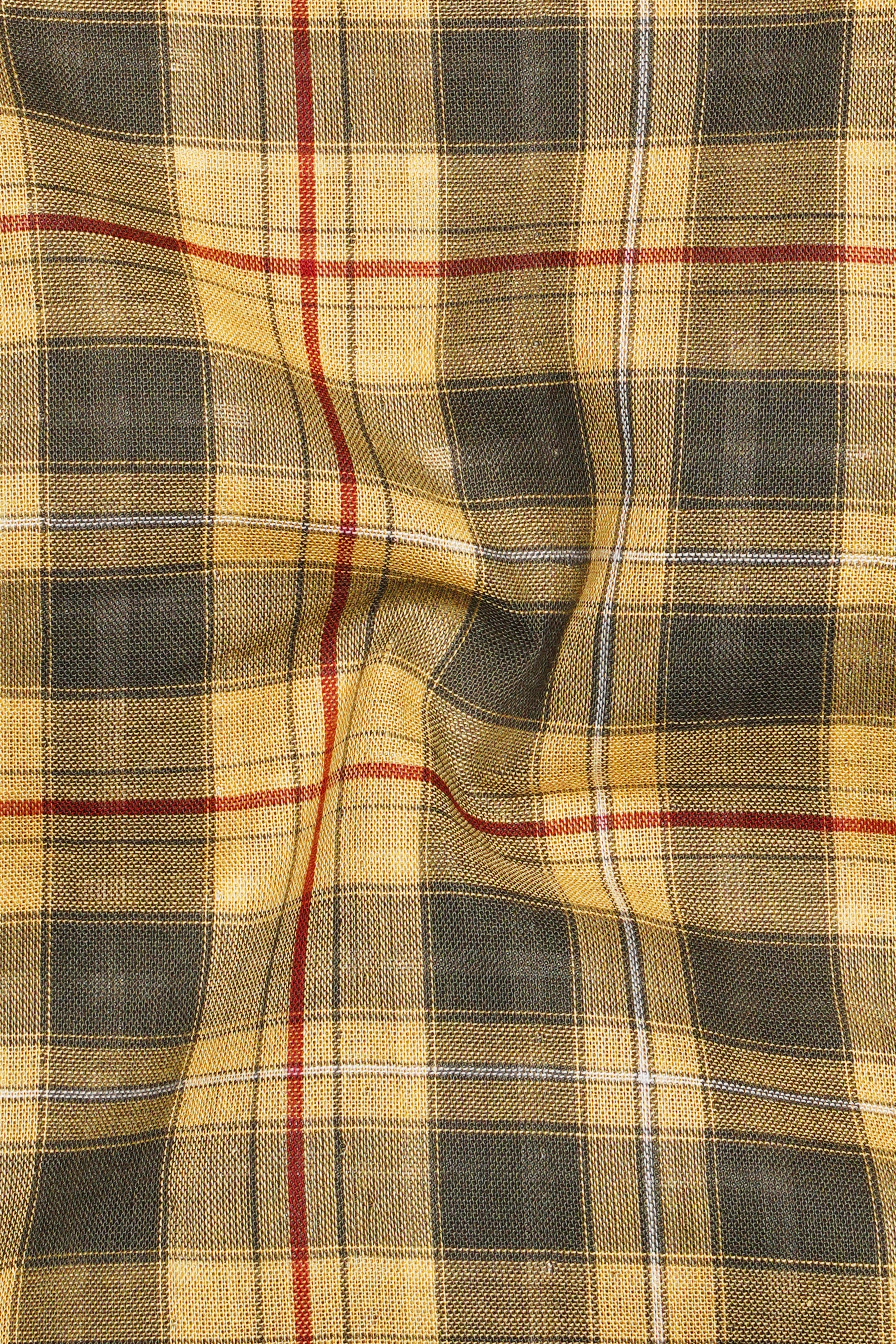 Revoro-Saffron Yellow And Zeus Green Premium Giza Cotton Reversible Shirt