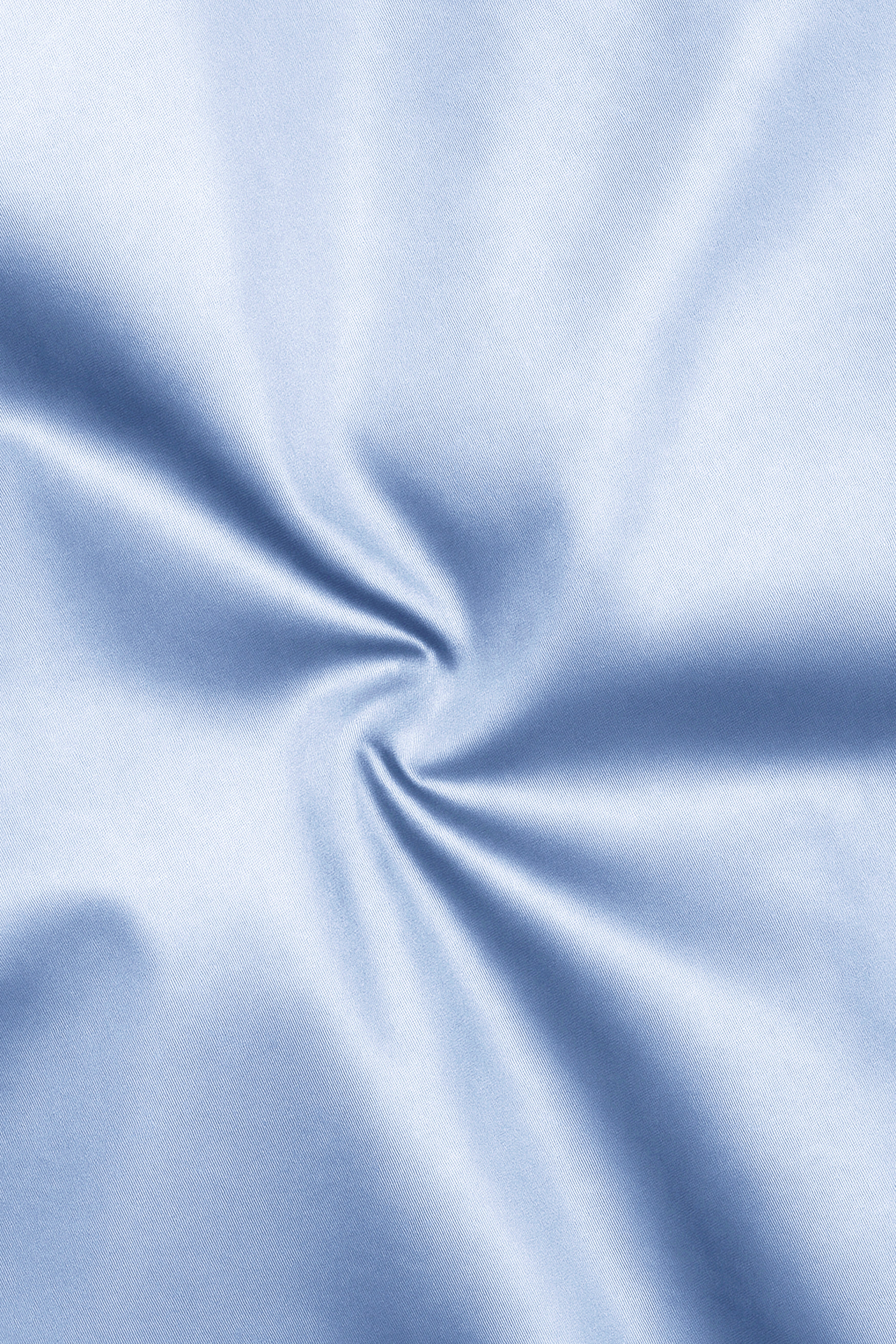 Bluessenza-Cornflower Blue Subtle Sheen Super Soft Premium Cotton Dress Mandarin Shirt