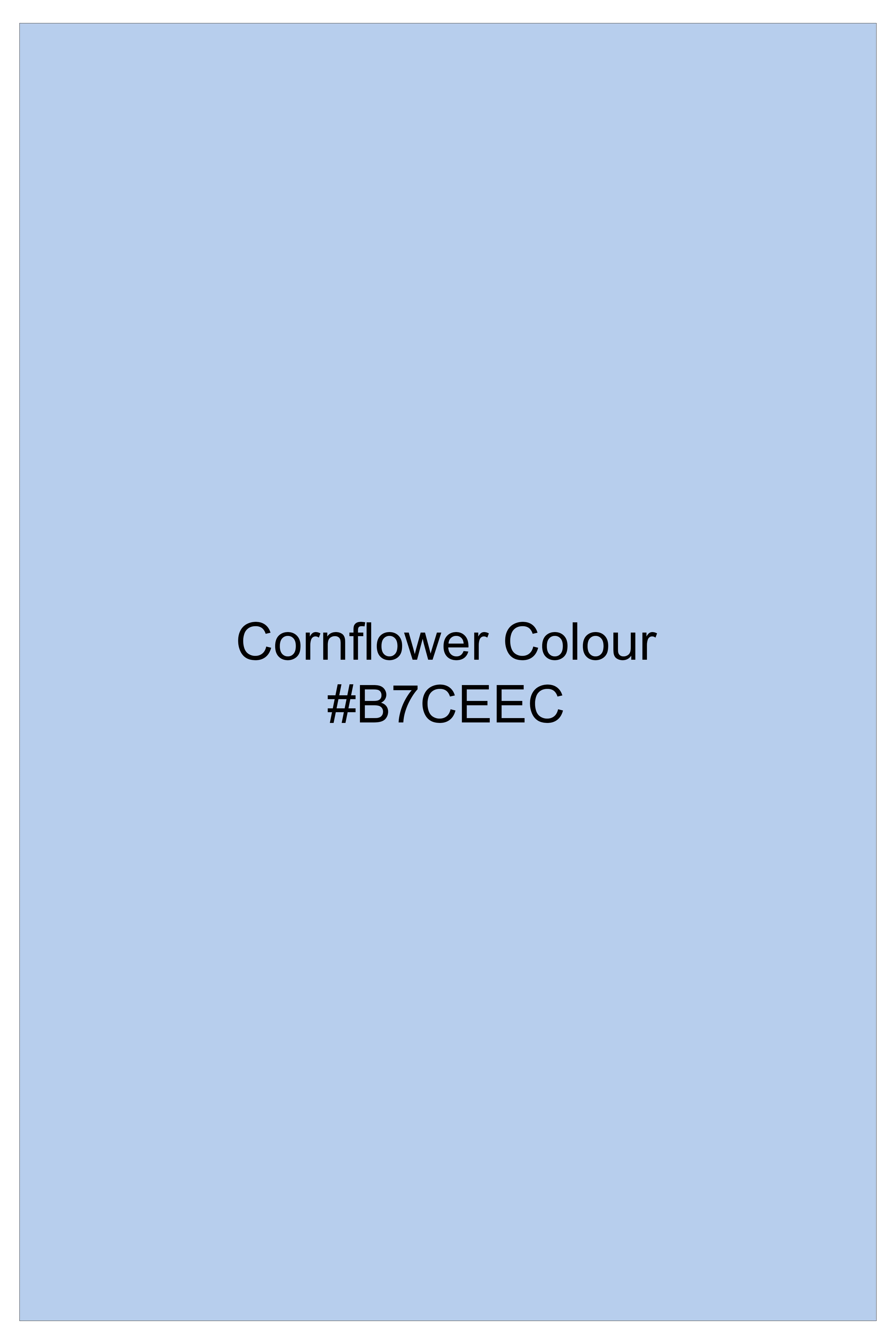 Bluessenza-Cornflower Blue Subtle Sheen Super Soft Premium Cotton Dress Shirt