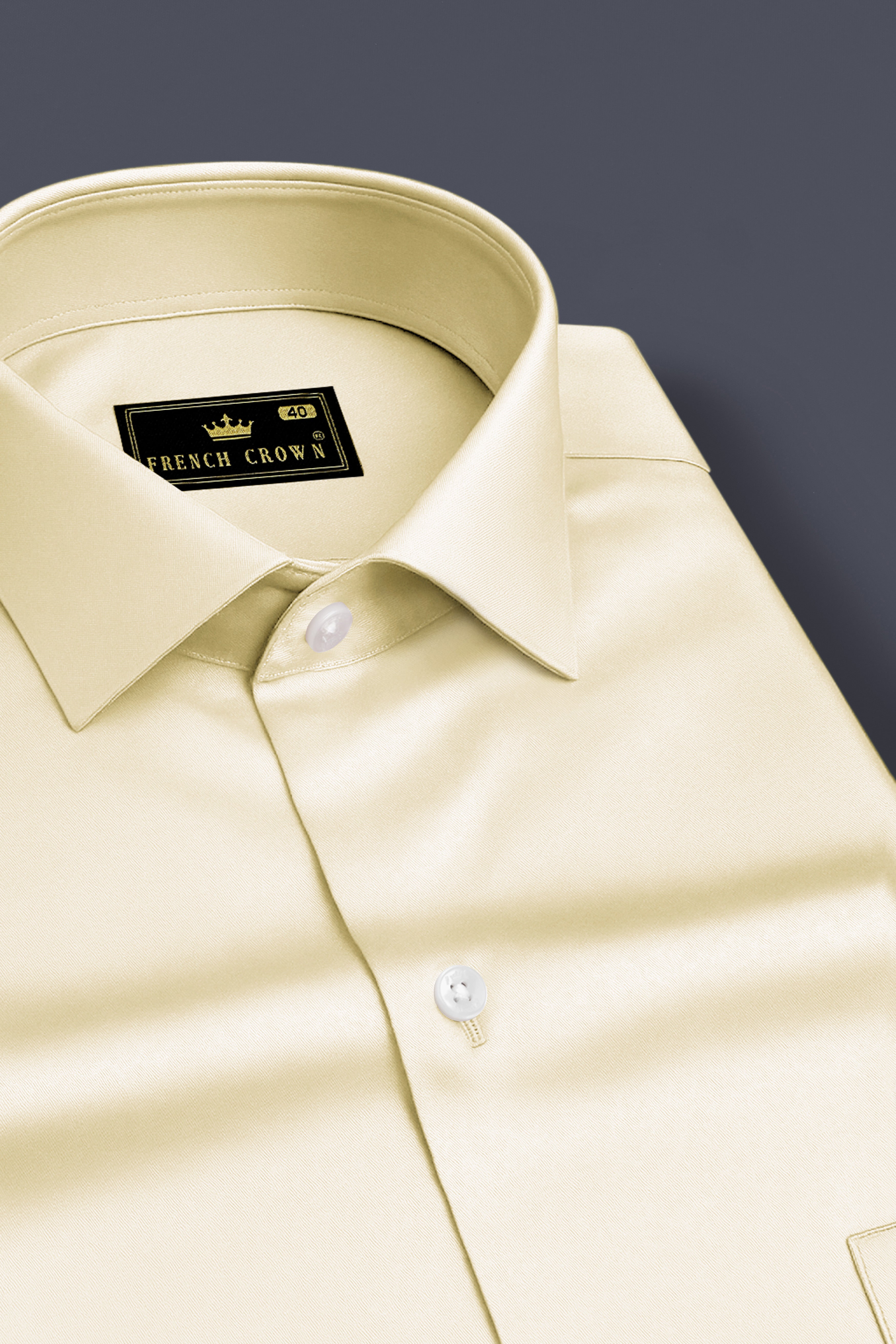 Aurewheat-Wheatfield Cream Subtle Sheen Super Soft Premium Cotton Dress Shirt