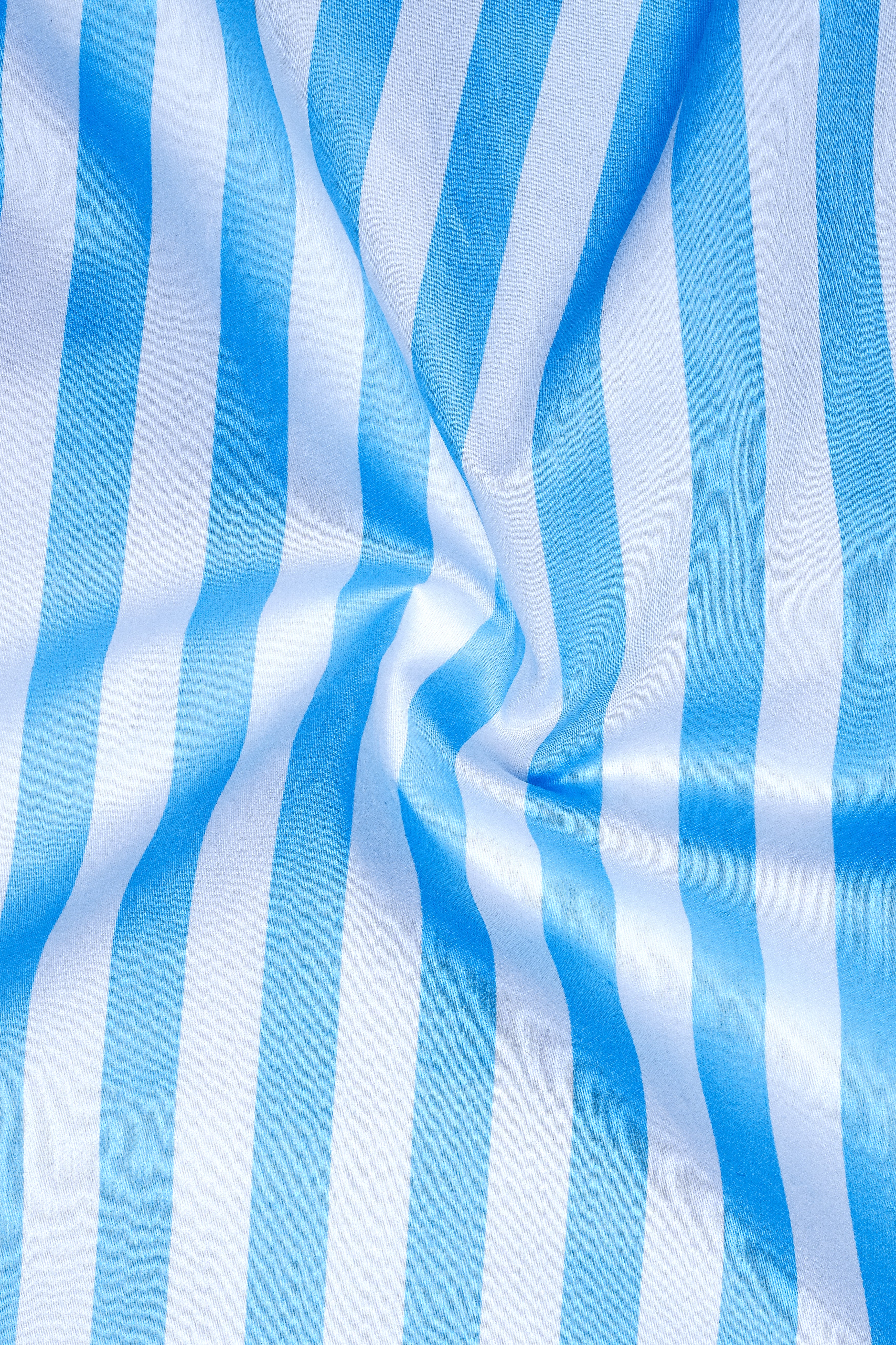 Aurecel-Celestial Blue And Bright White Awning Striped Super Soft Premium Cotton Dress Shirt