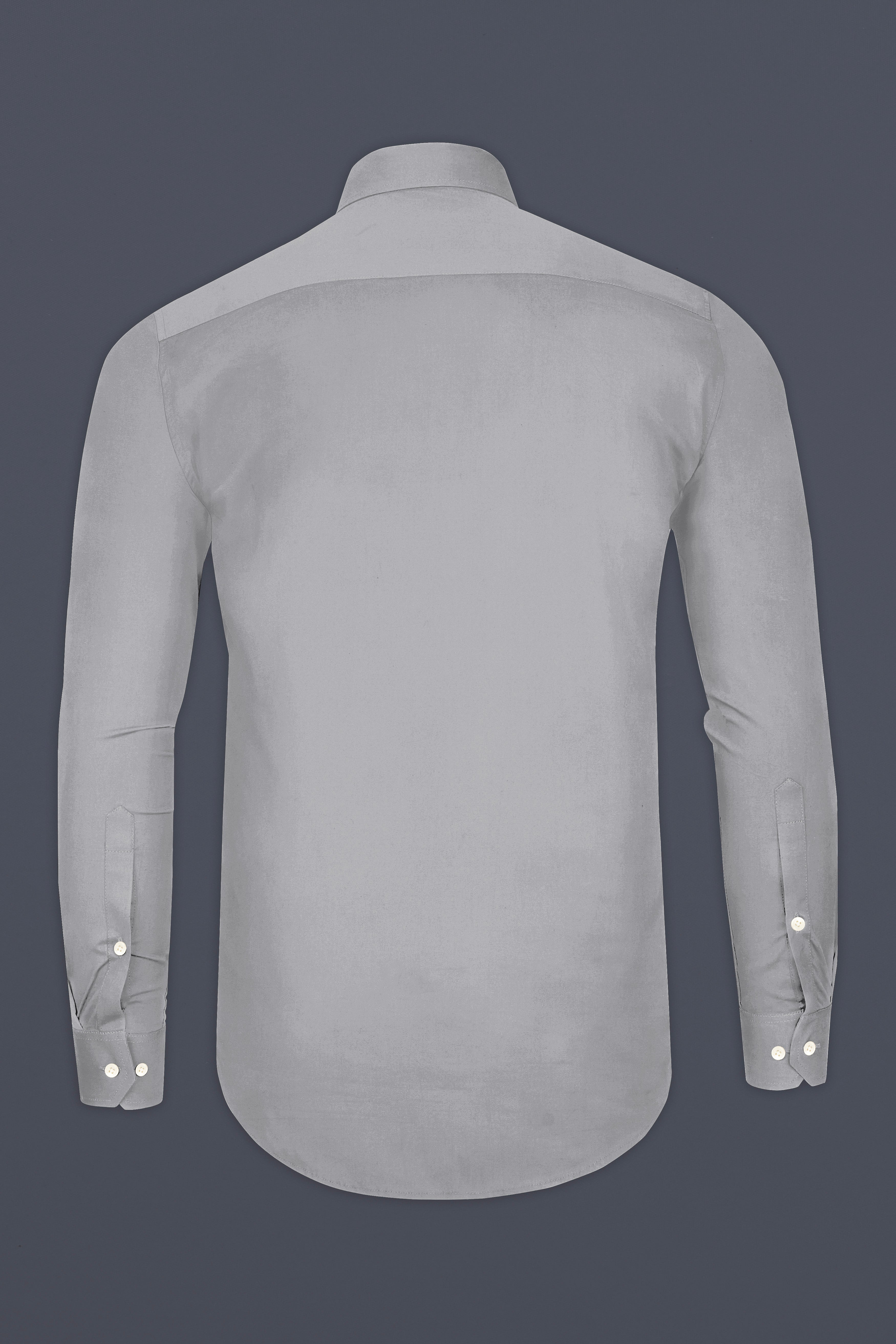 Silvoro-Celeste Gray Subtle Sheen Super Soft Premium Cotton Tuxedo Shirt