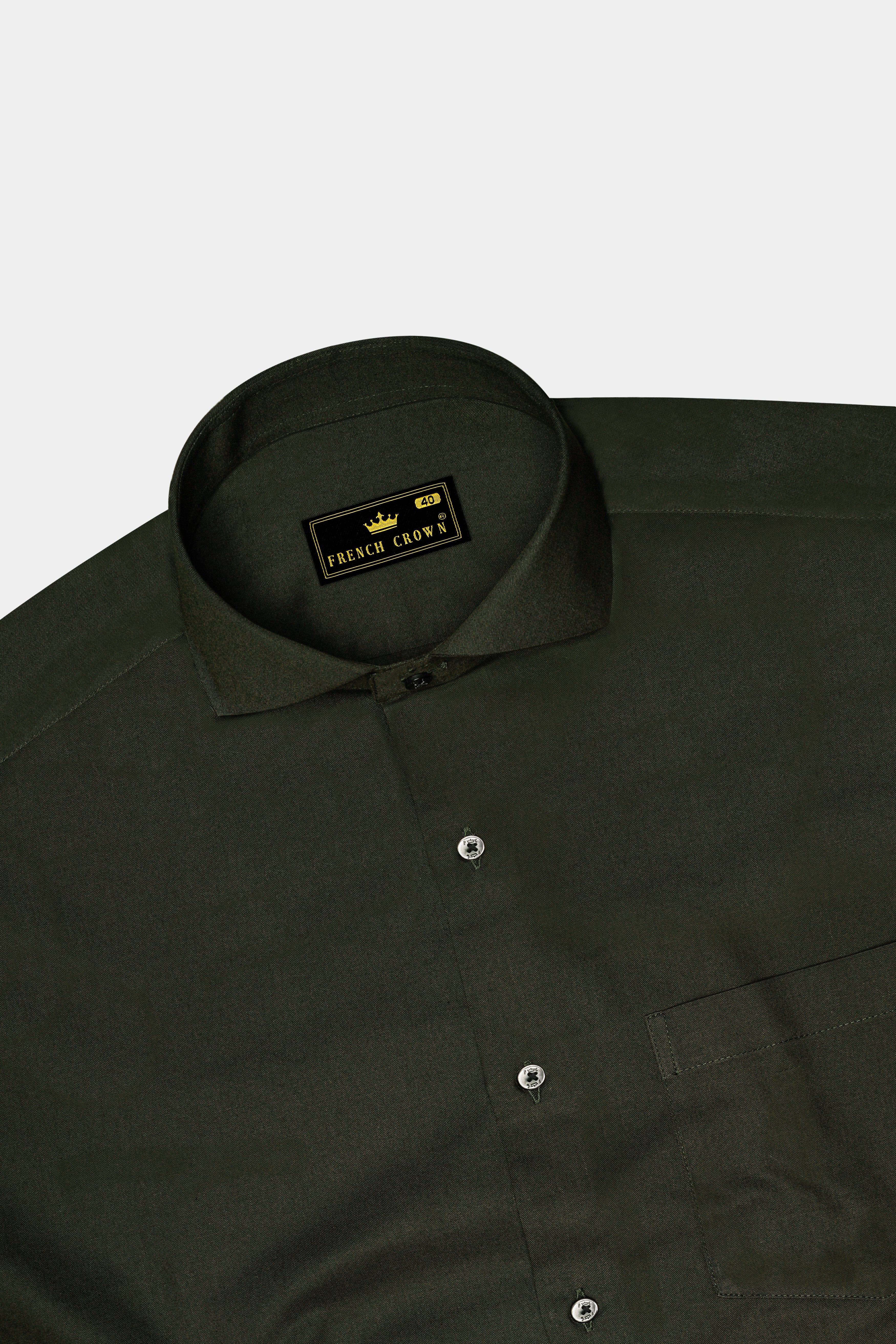 Arborix-Olive Green Super Soft Premium Giza Cotton Dress Shirt