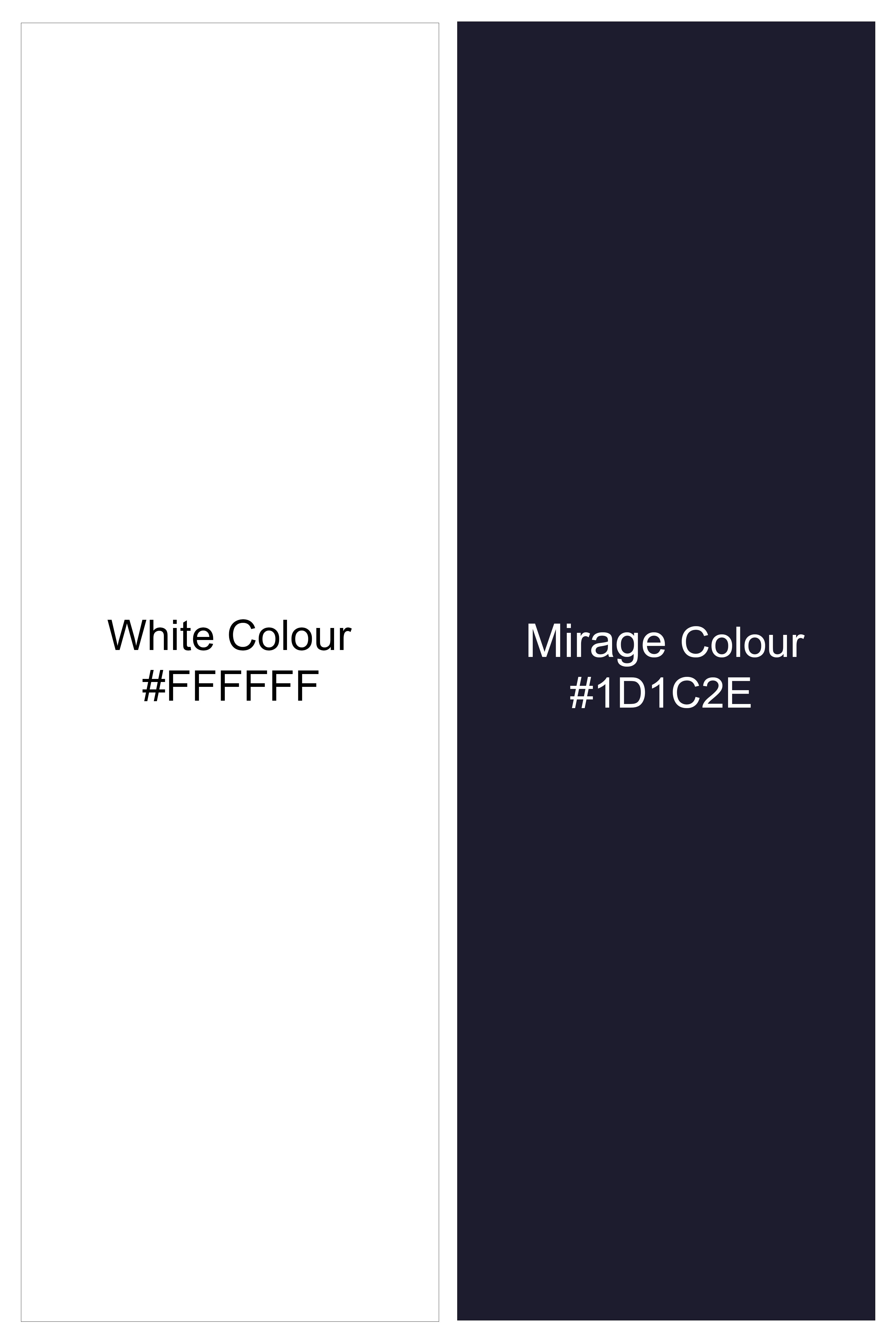 Vistiq-Mirage Blue And Bright White Polka Dot Printed Subtle Sheen Super Soft Premium Cotton Casual Kurta Shirt