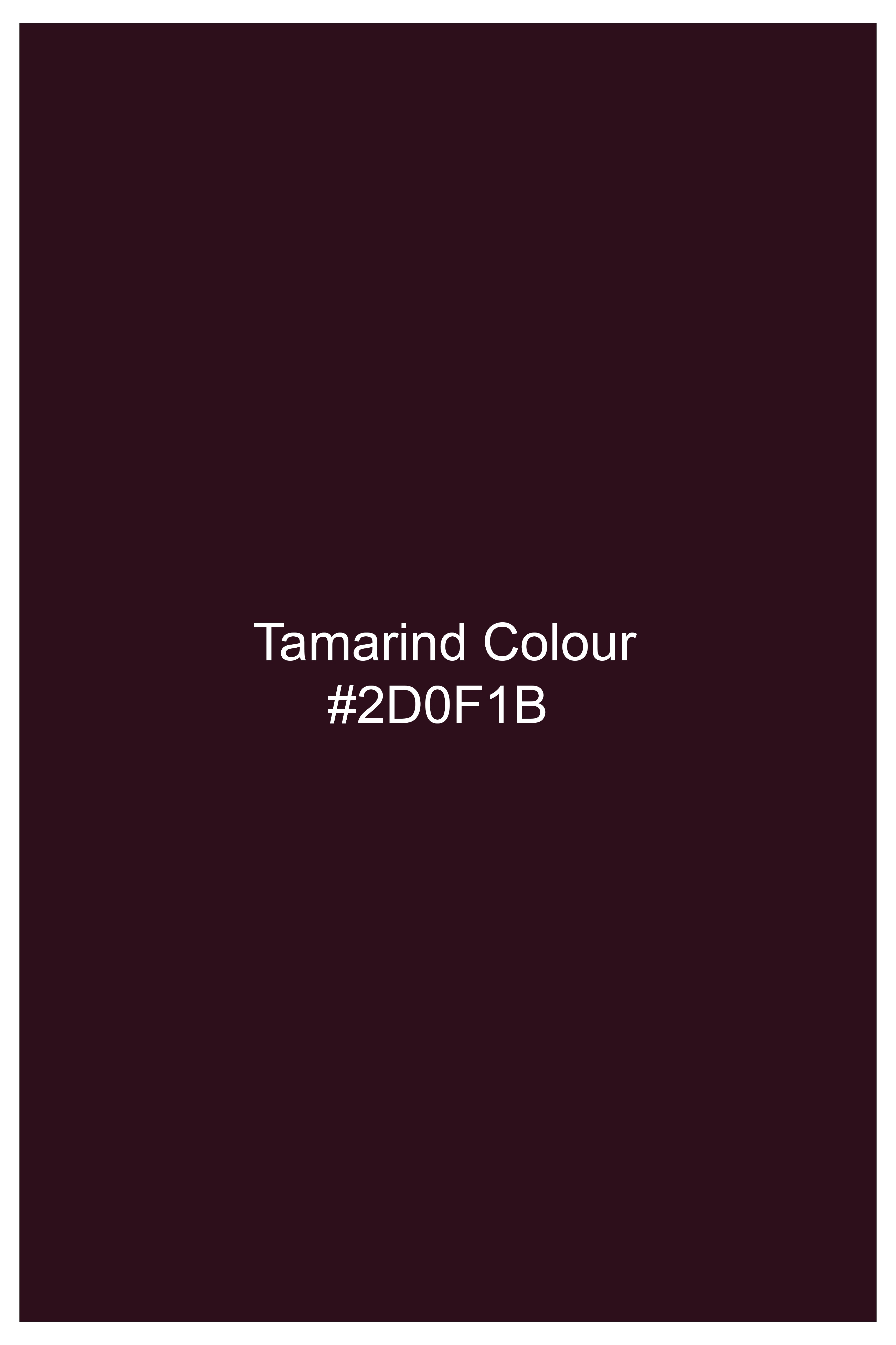 Velorin-Tamarind Maroon Printed Super Soft Premium Cotton Semi Formal Shirt