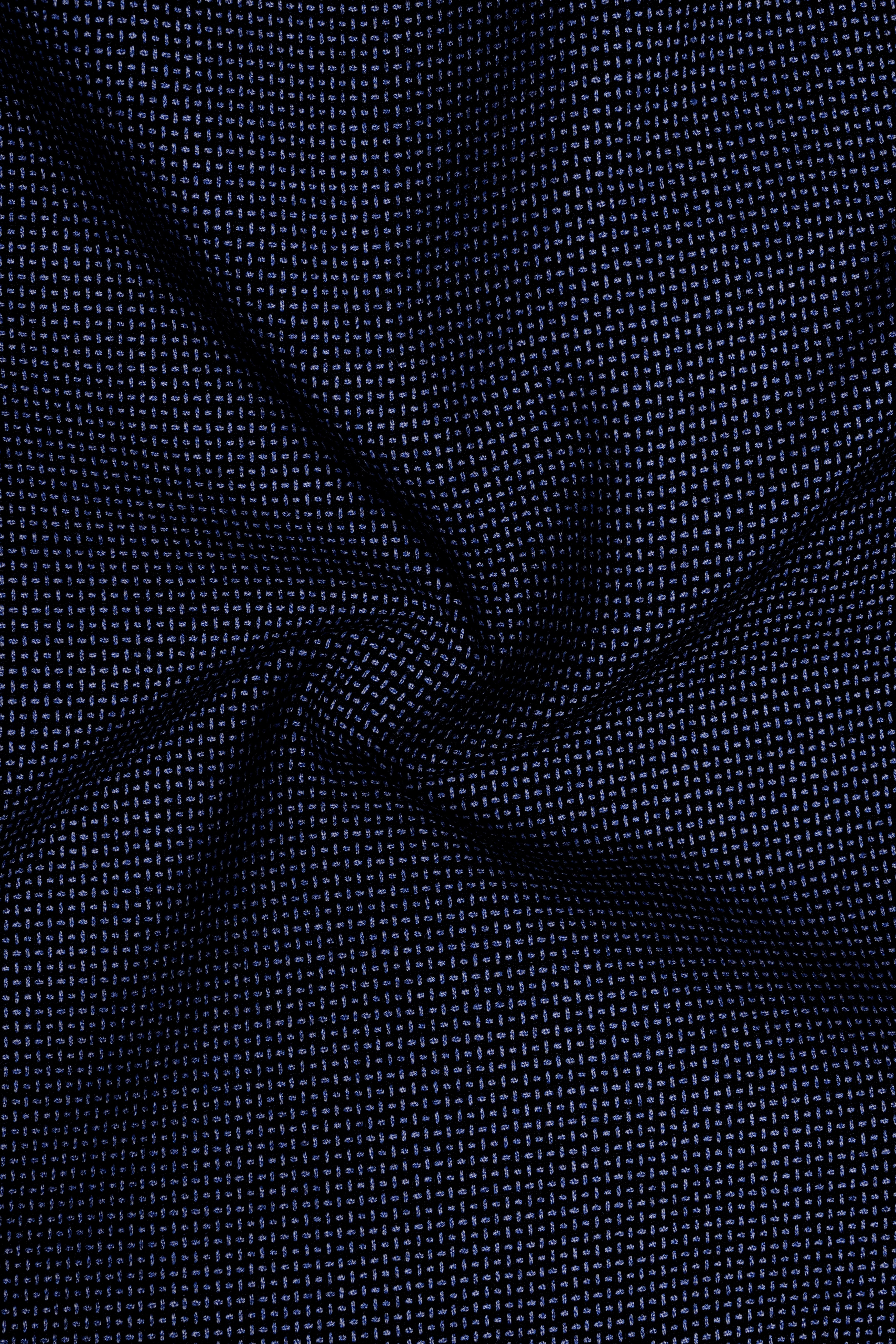 Azurion-Cinder Blue Dobby Textured Premium Giza Cotton Dress Shirt