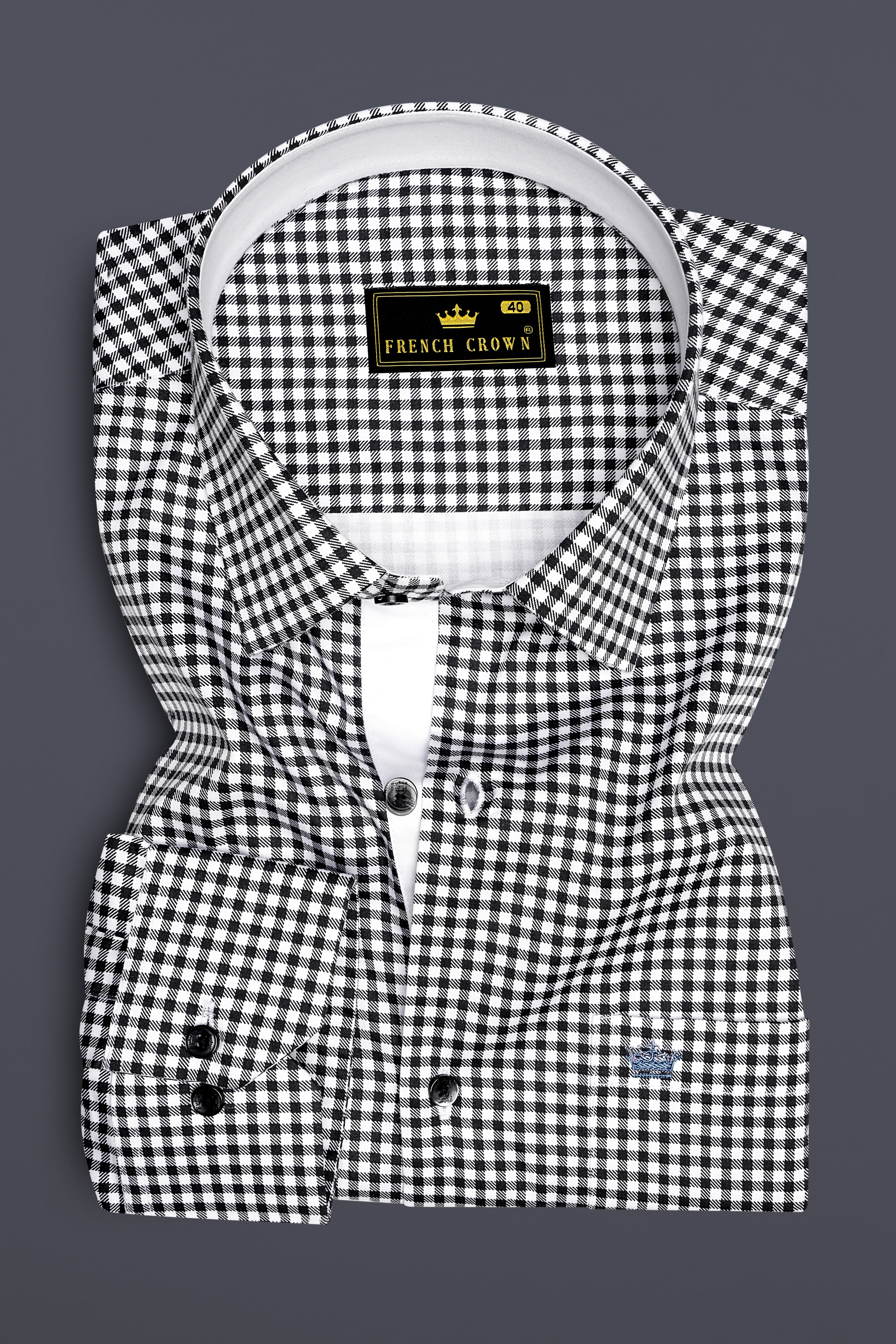 Regalis-Jade Black And Bright White Gingham Plaid Super Soft Premium Cotton Dress Shirt 14169-CLOTH-P-BLK-38, 14169-CLOTH-P-BLK-H-38, 14169-CLOTH-P-BLK-39, 14169-CLOTH-P-BLK-H-39, 14169-CLOTH-P-BLK-40, 14169-CLOTH-P-BLK-H-40, 14169-CLOTH-P-BLK-42, 14169-CLOTH-P-BLK-H-42, 14169-CLOTH-P-BLK-44, 14169-CLOTH-P-BLK-H-44, 14169-CLOTH-P-BLK-46, 14169-CLOTH-P-BLK-H-46, 14169-CLOTH-P-BLK-48, 14169-CLOTH-P-BLK-H-48, 14169-CLOTH-P-BLK-50, 14169-CLOTH-P-BLK-H-50, 14169-CLOTH-P-BLK-52, 14169-CLOTH-P-BLK-H-52
