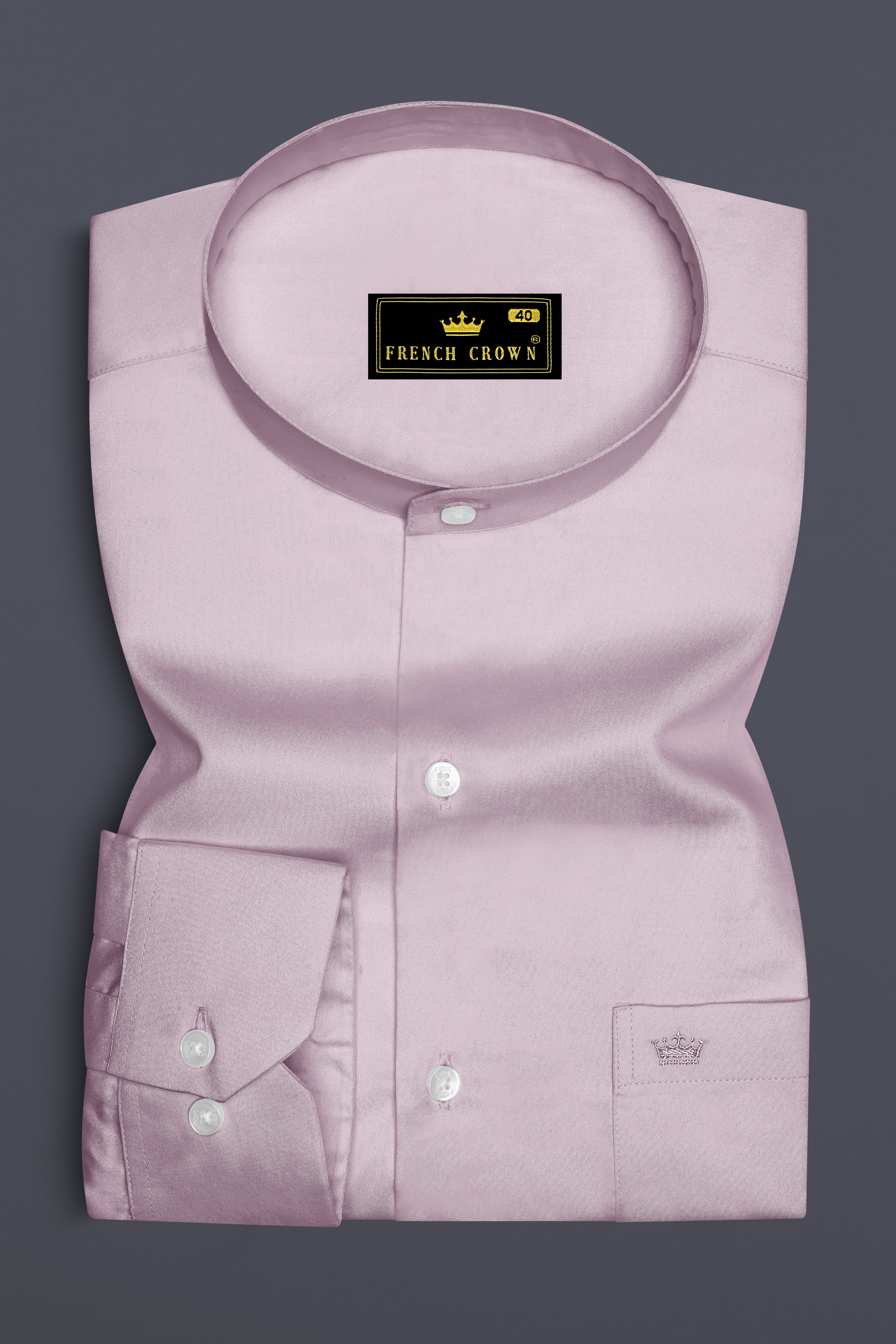 Coutaro-Plum Pink Subtle Sheen Super Soft Premium Cotton Mandarin Dress Shirt 14189-M-38, 14189-M-H-38, 14189-M-39, 14189-M-H-39, 14189-M-40, 14189-M-H-40, 14189-M-42, 14189-M-H-42, 14189-M-44, 14189-M-H-44, 14189-M-46, 14189-M-H-46, 14189-M-48, 14189-M-H-48, 14189-M-50, 14189-M-H-50, 14189-M-52, 14189-M-H-52