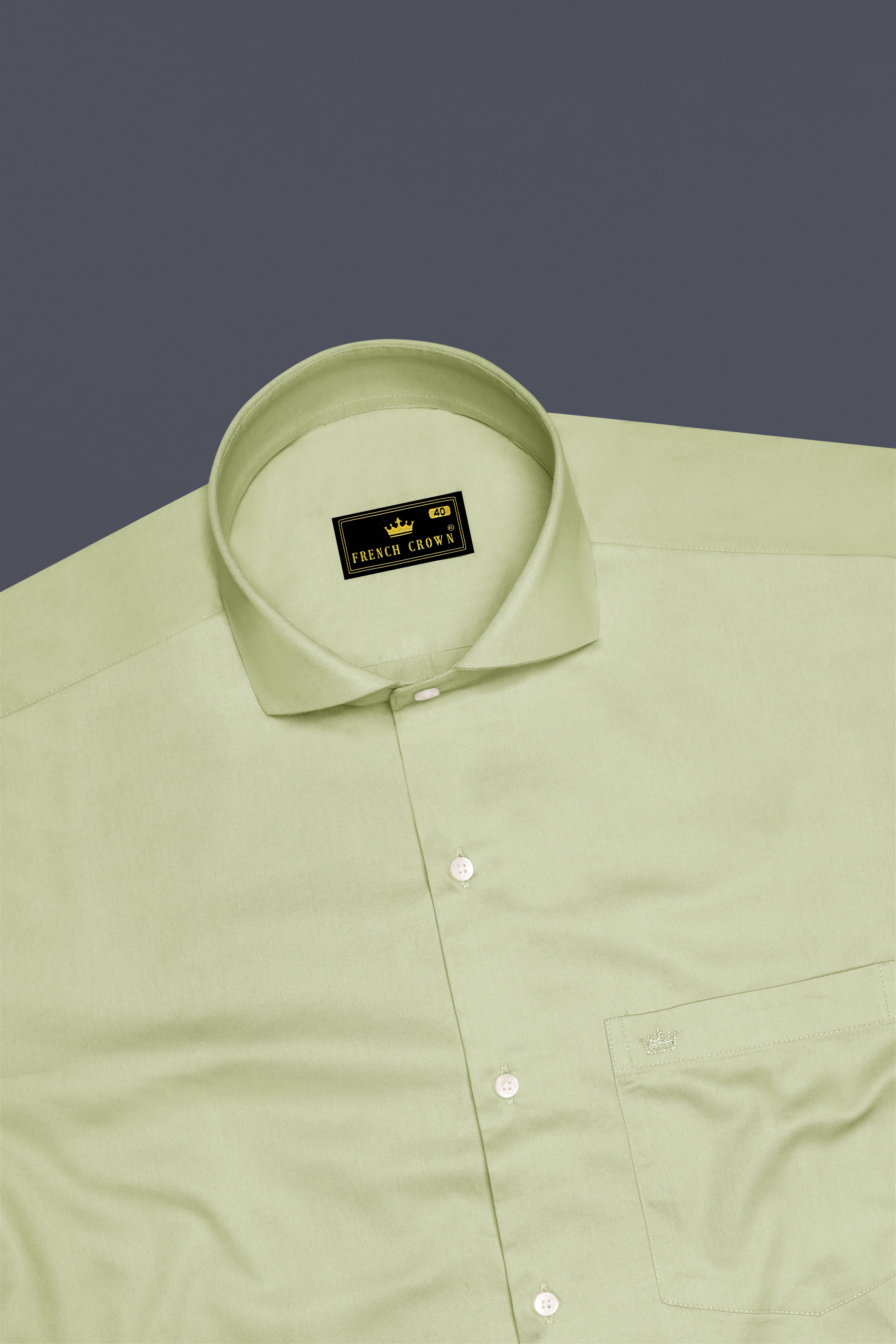Florvoro-Thistle Green Subtle Sheen Super Soft Premium Cotton Cut Away Collar Dress Shirt 14204-CA-38, 14204-CA-H-38, 14204-CA-39, 14204-CA-H-39, 14204-CA-40, 14204-CA-H-40, 14204-CA-42, 14204-CA-H-42, 14204-CA-44, 14204-CA-H-44, 14204-CA-46, 14204-CA-H-46, 14204-CA-48, 14204-CA-H-48, 14204-CA-50, 14204-CA-H-50, 14204-CA-52, 14204-CA-H-52