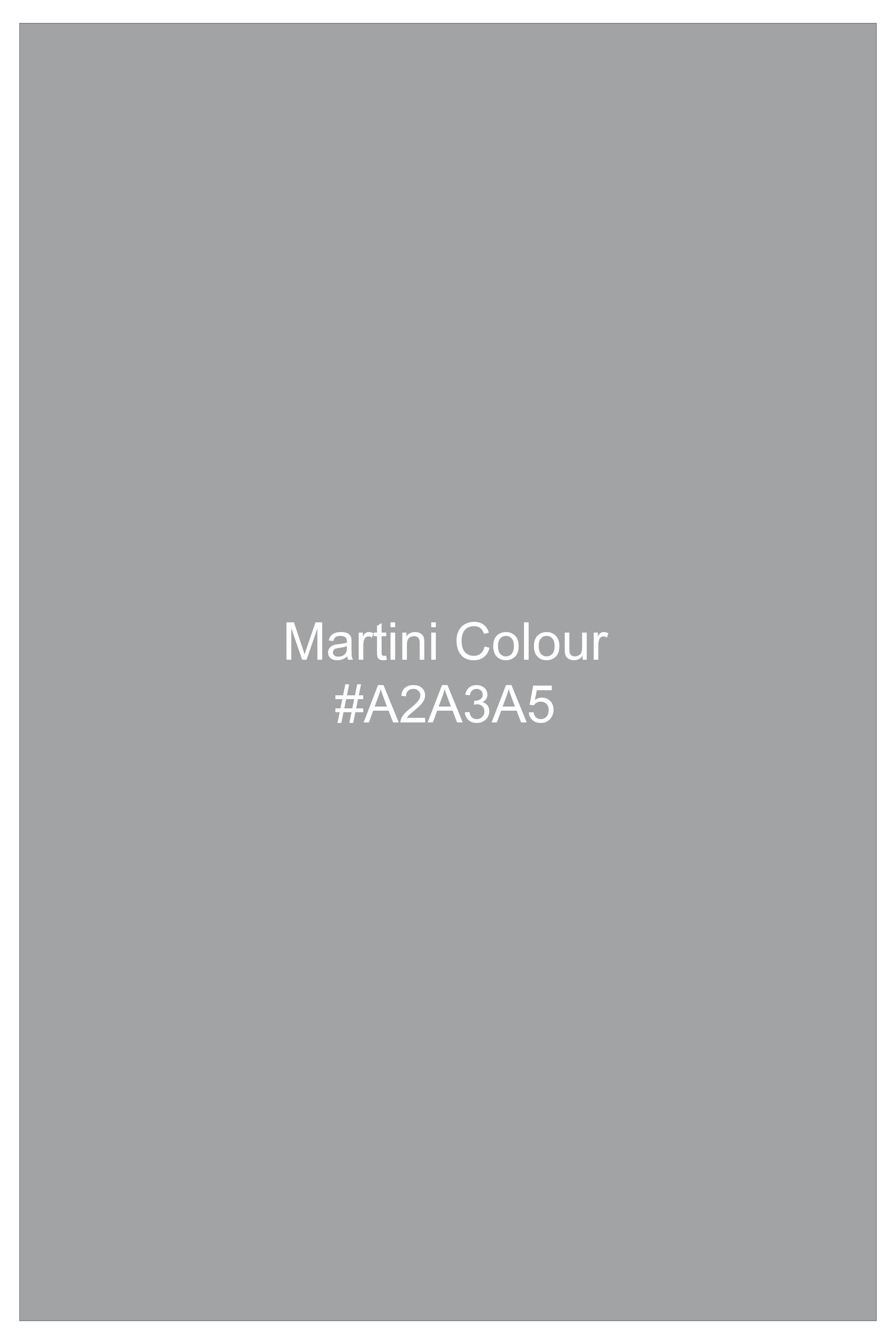 Silvoro Martini Gray Subtle Sheen Super Soft Premium Cotton Mandarin Dress Shirt