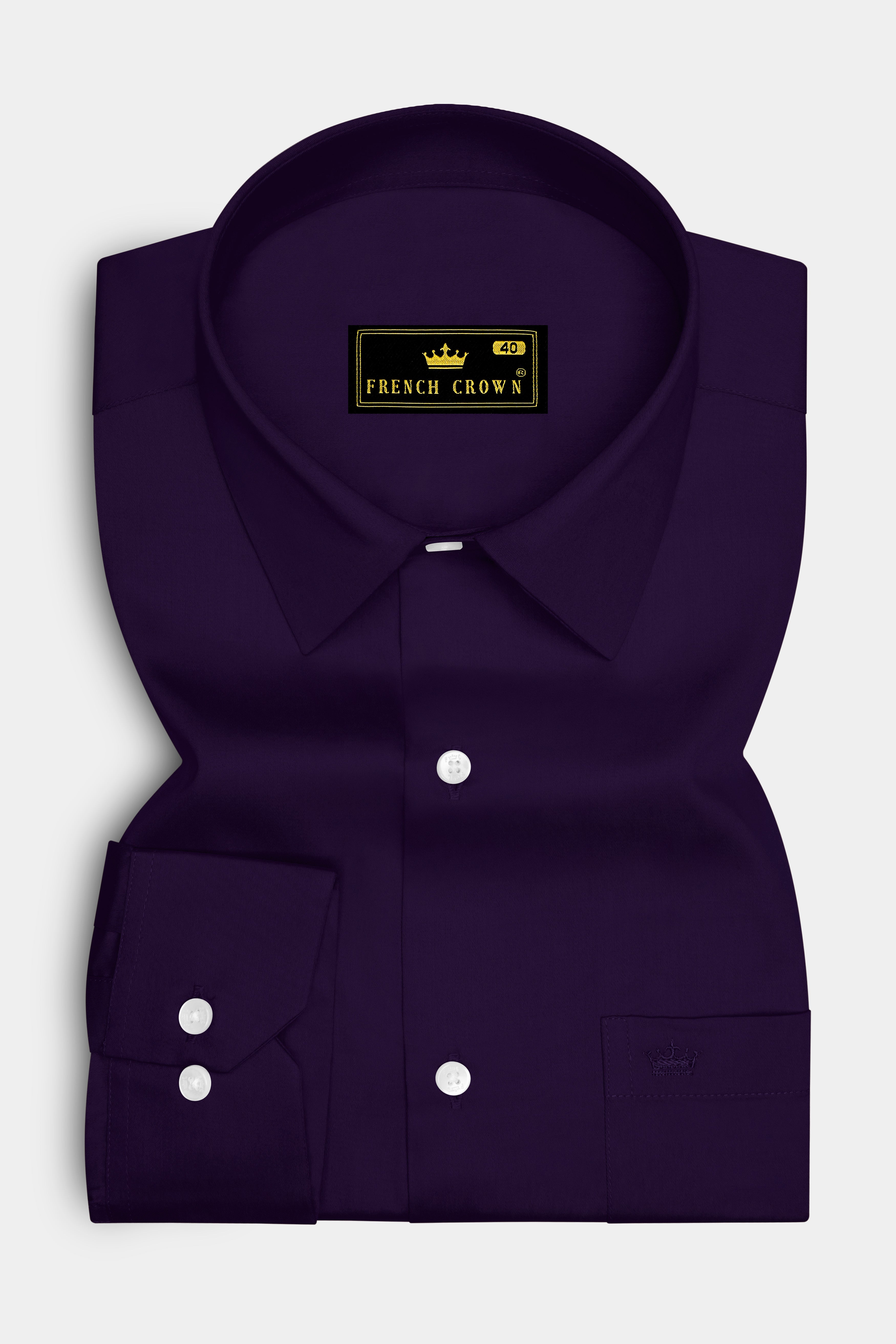 Violoro-Ebnoy Purple Subtle Sheen Super Soft Premium Cotton Dress Shirt