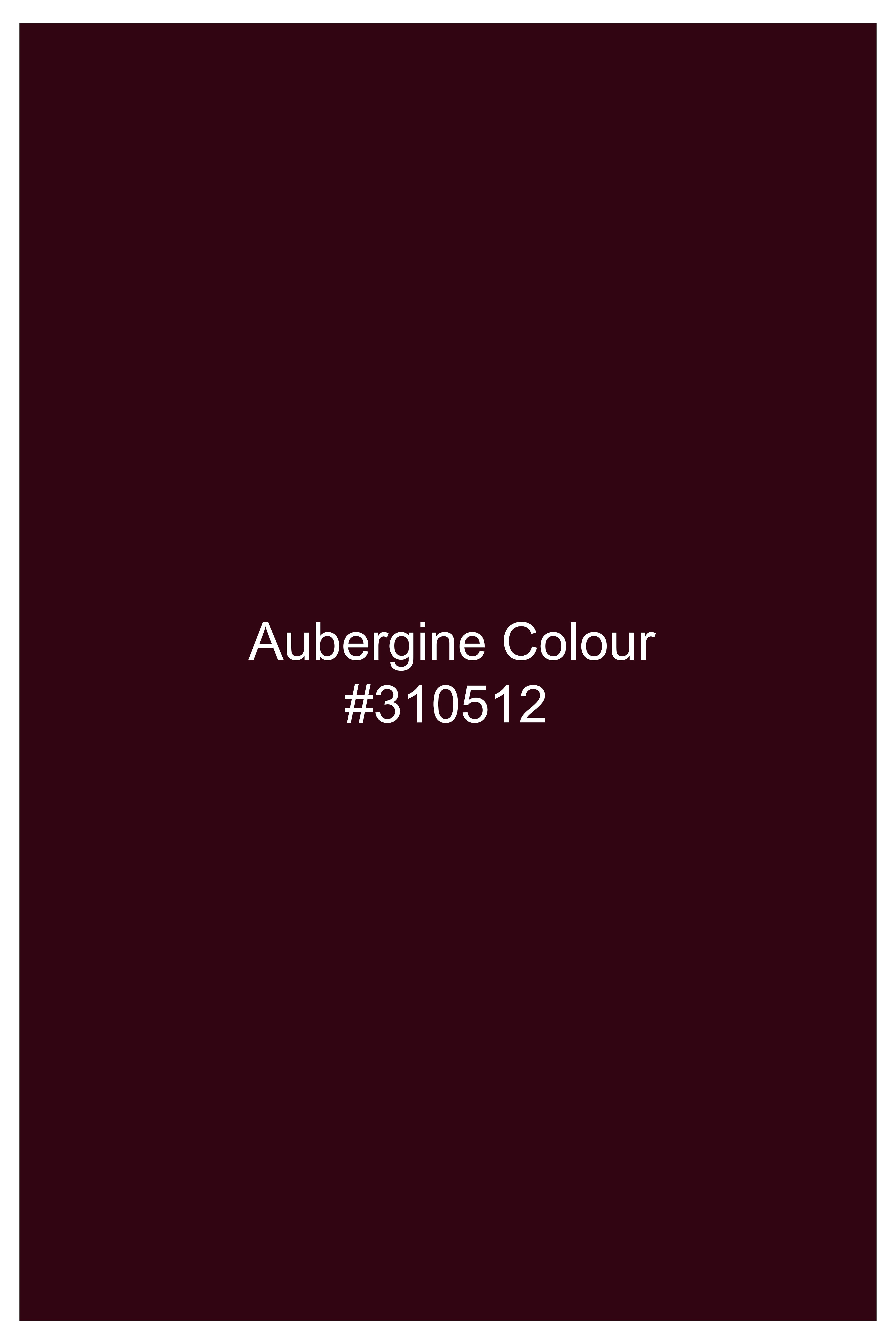 Regalis-Aubergine Maroon Subtle Sheen Super Soft Premium Cotton Dress Shirt