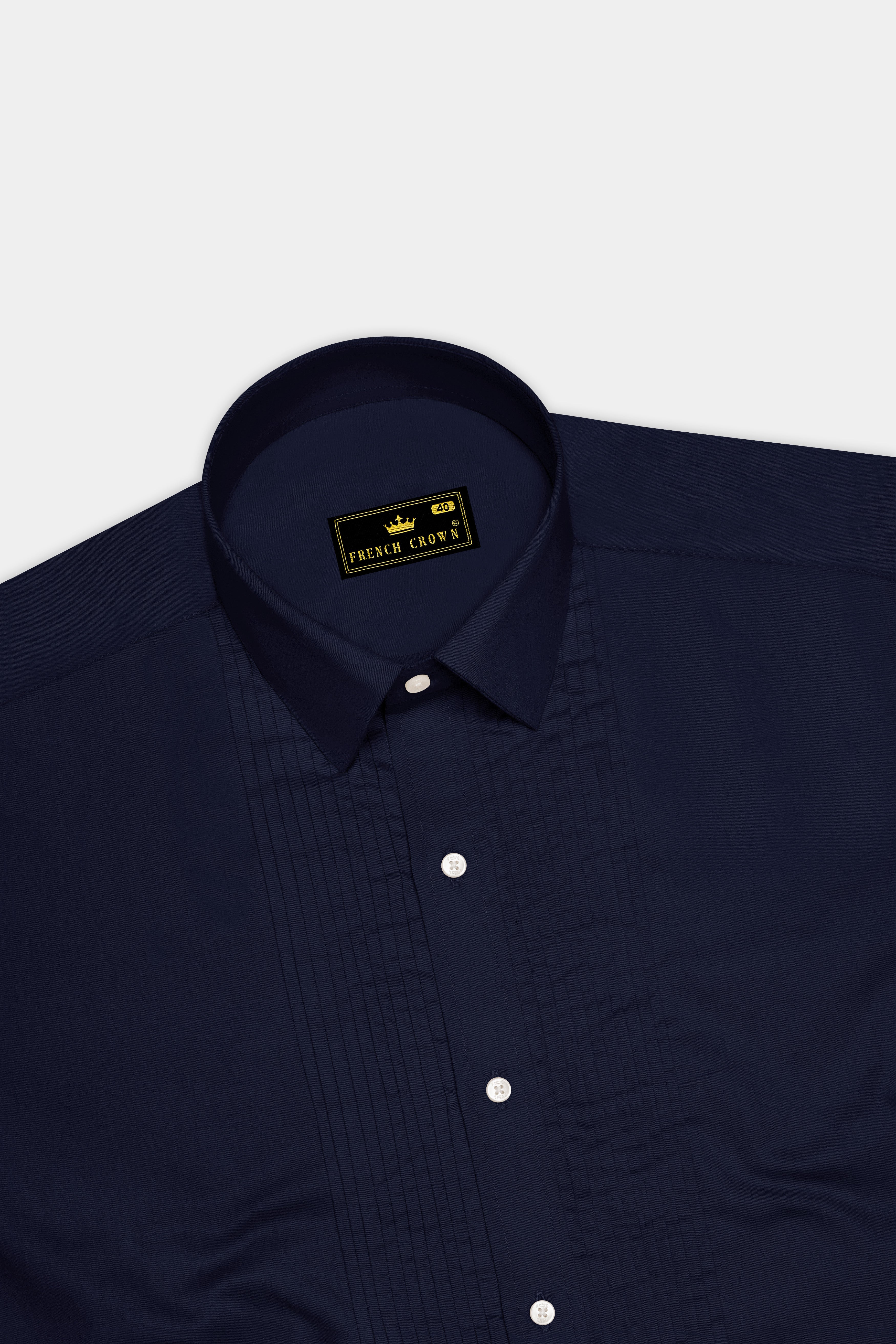 Celesto-Mirage Blue Subtle Sheen Super Soft Premium Cotton Tuxedo Dress Shirt