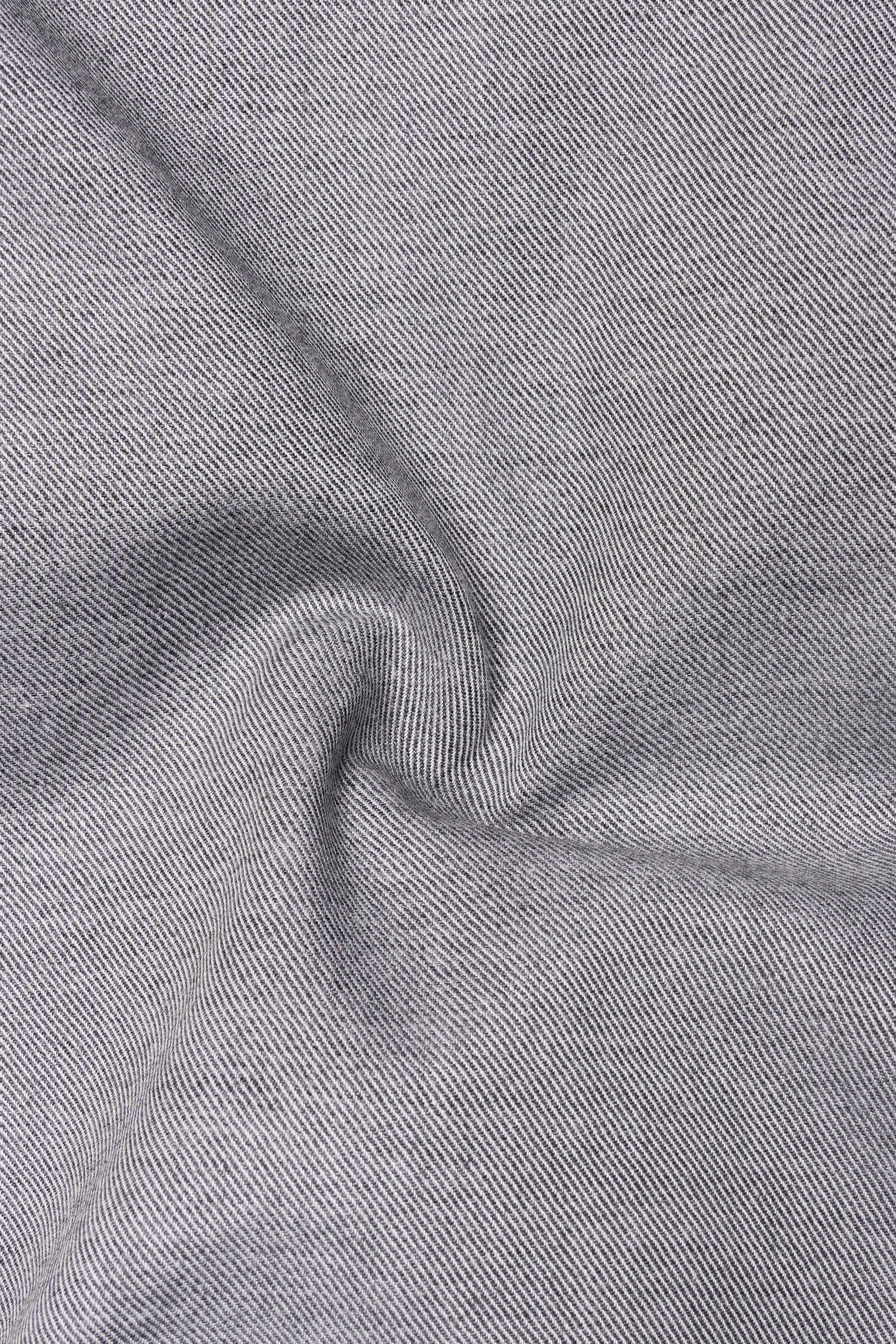 Grisport-Harbor Gray Textured Twill Premium Cotton Dress Shirt