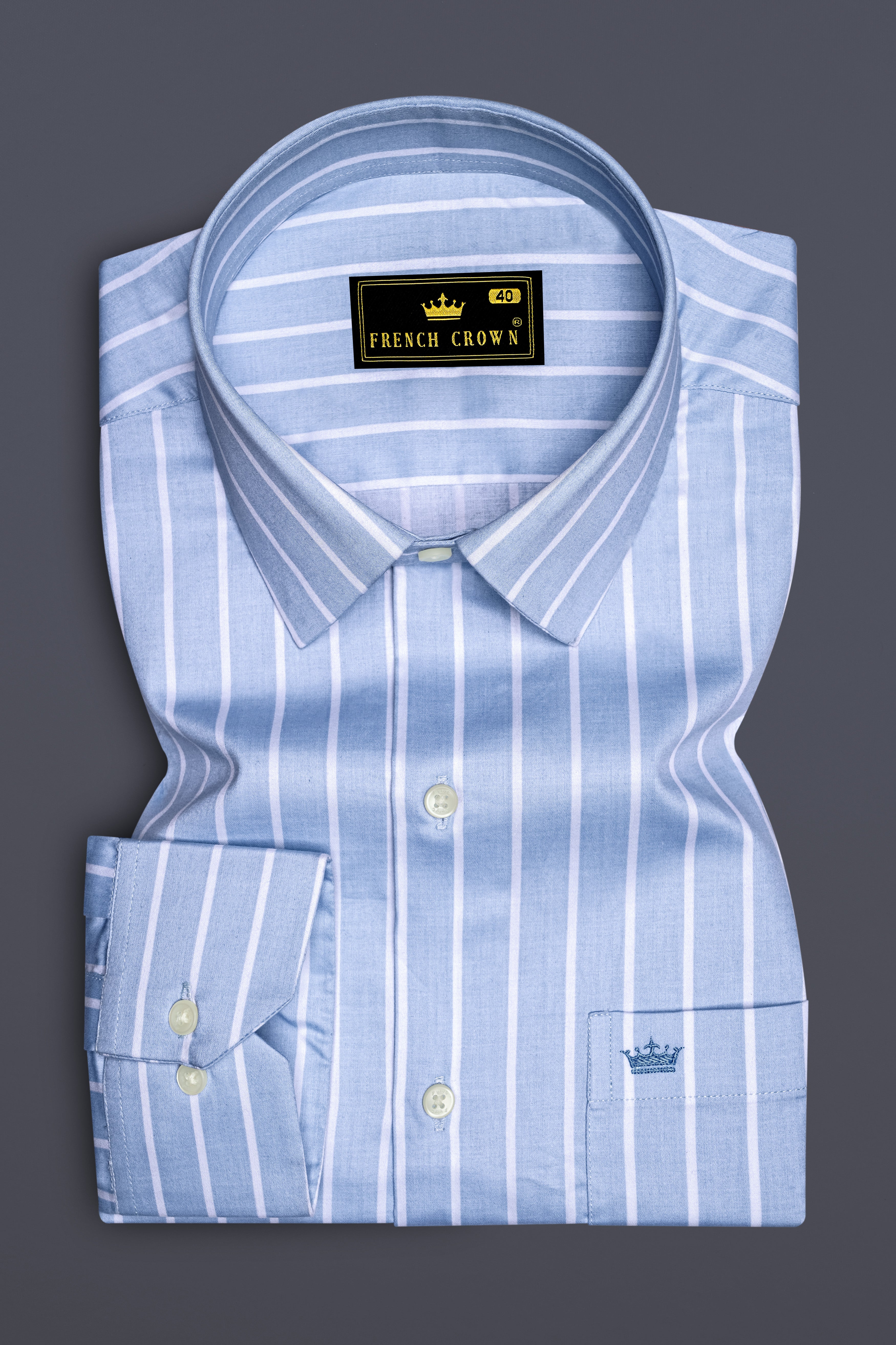 Celesto-Spindle Blue And Bright White Pin Striped Subtle Sheen Super Soft Premium Cotton Dress Shirt 14375-38, 14375-H-38, 14375-39, 14375-H-39, 14375-40, 14375-H-40, 14375-42, 14375-H-42, 14375-44, 14375-H-44, 14375-46, 14375-H-46, 14375-48, 14375-H-48, 14375-50, 14375-H-50, 14375-52, 14375-H-52