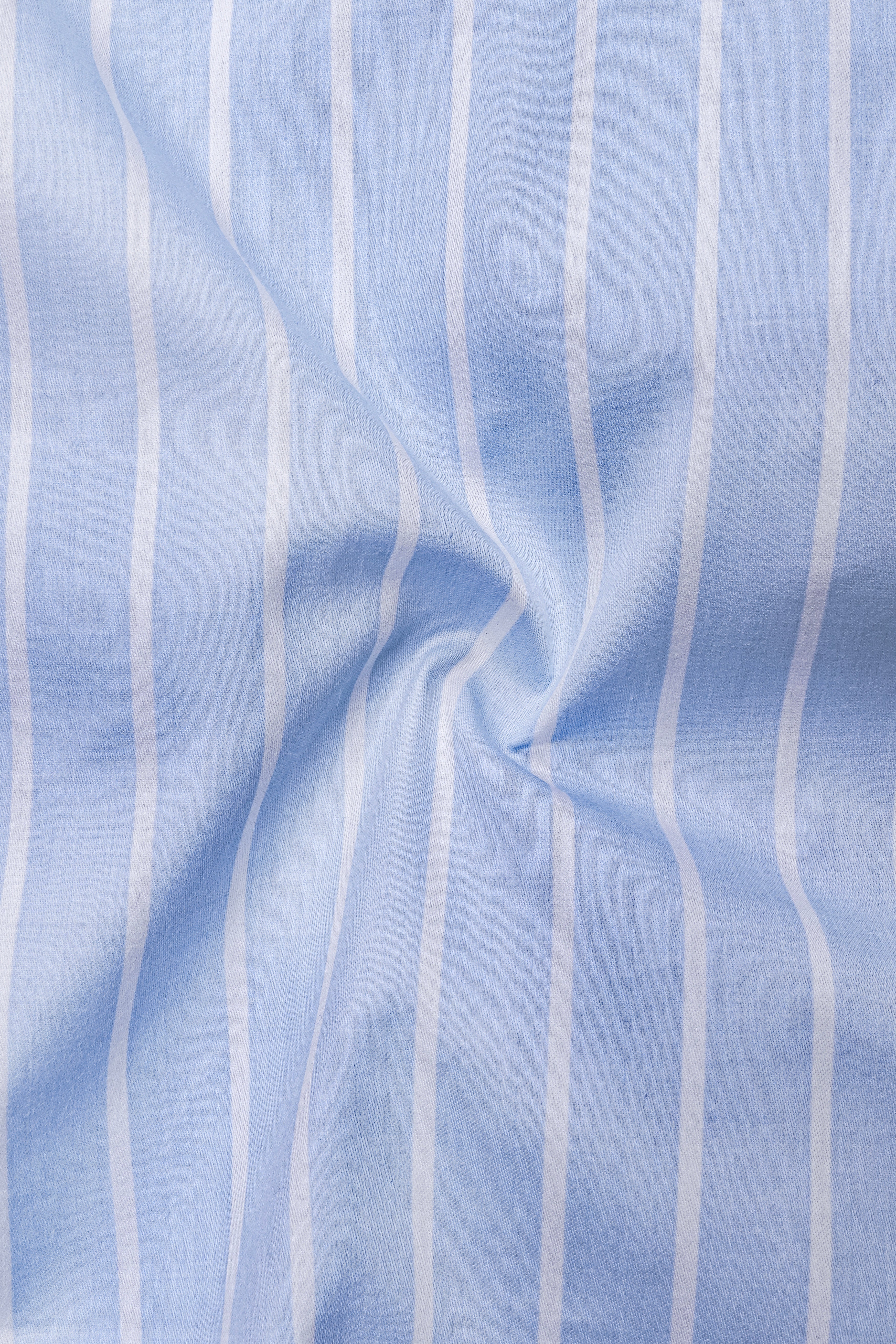 Celesto-Spindle Blue And Bright White Pin Striped Super Soft Premium Cotton Dress White Cuff Collar Shirt