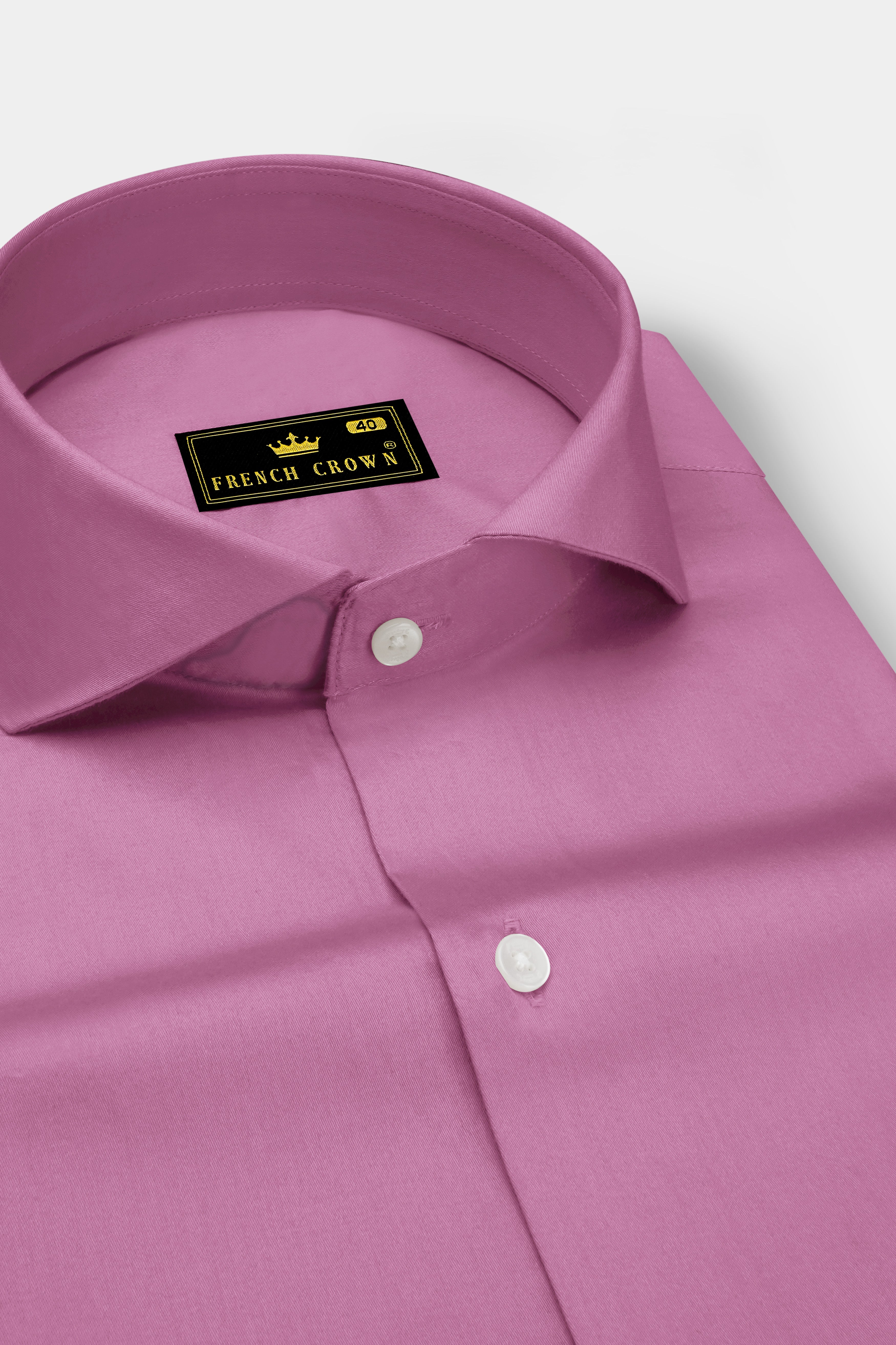 Rosavelle-Tapestry Pink Subtle Sheen Super Soft Premium Cotton Cut Away Collar Dress Shirt